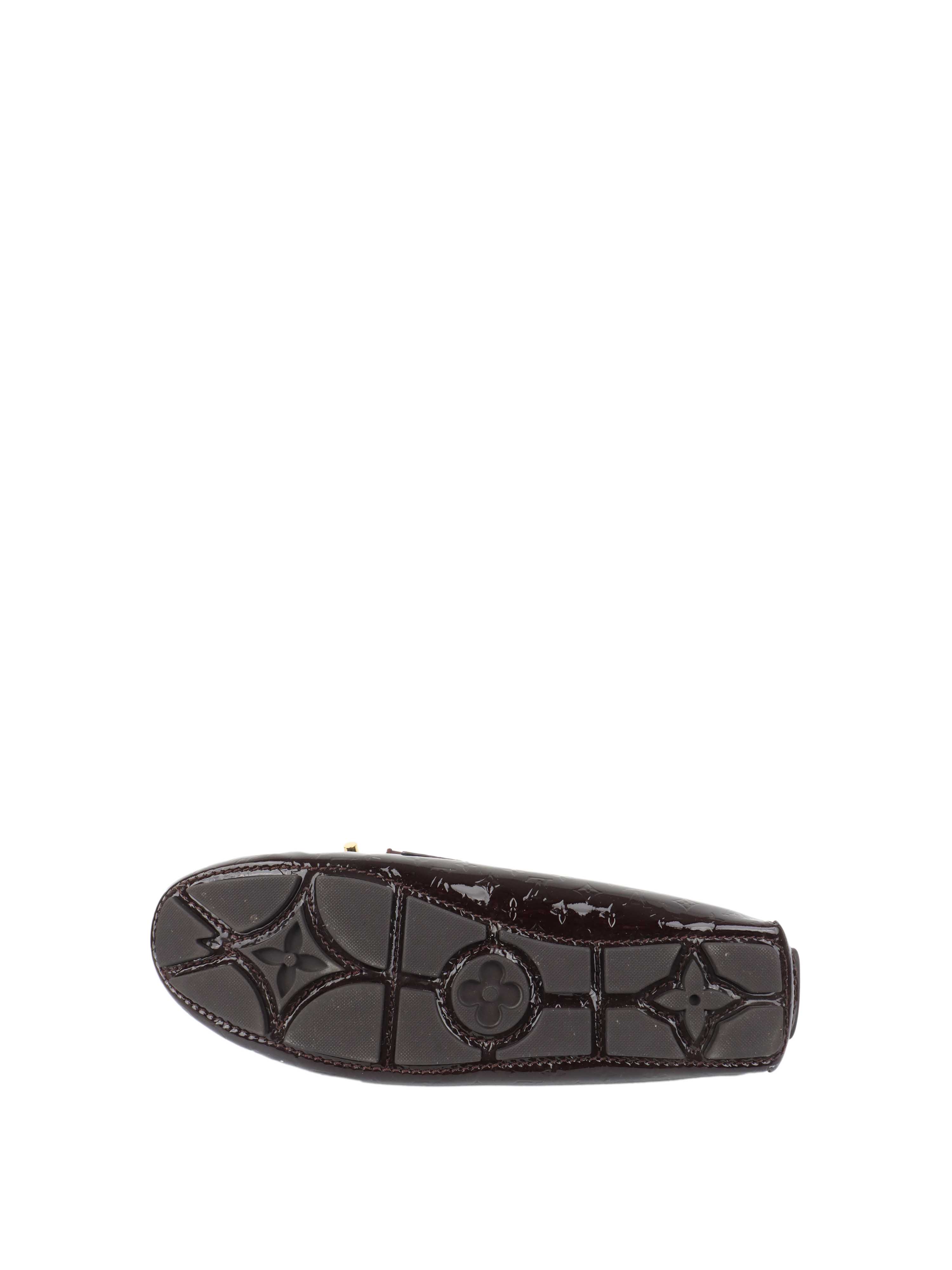 Louis Vuitton Burgundy Patent Leather Oxford Loafers.