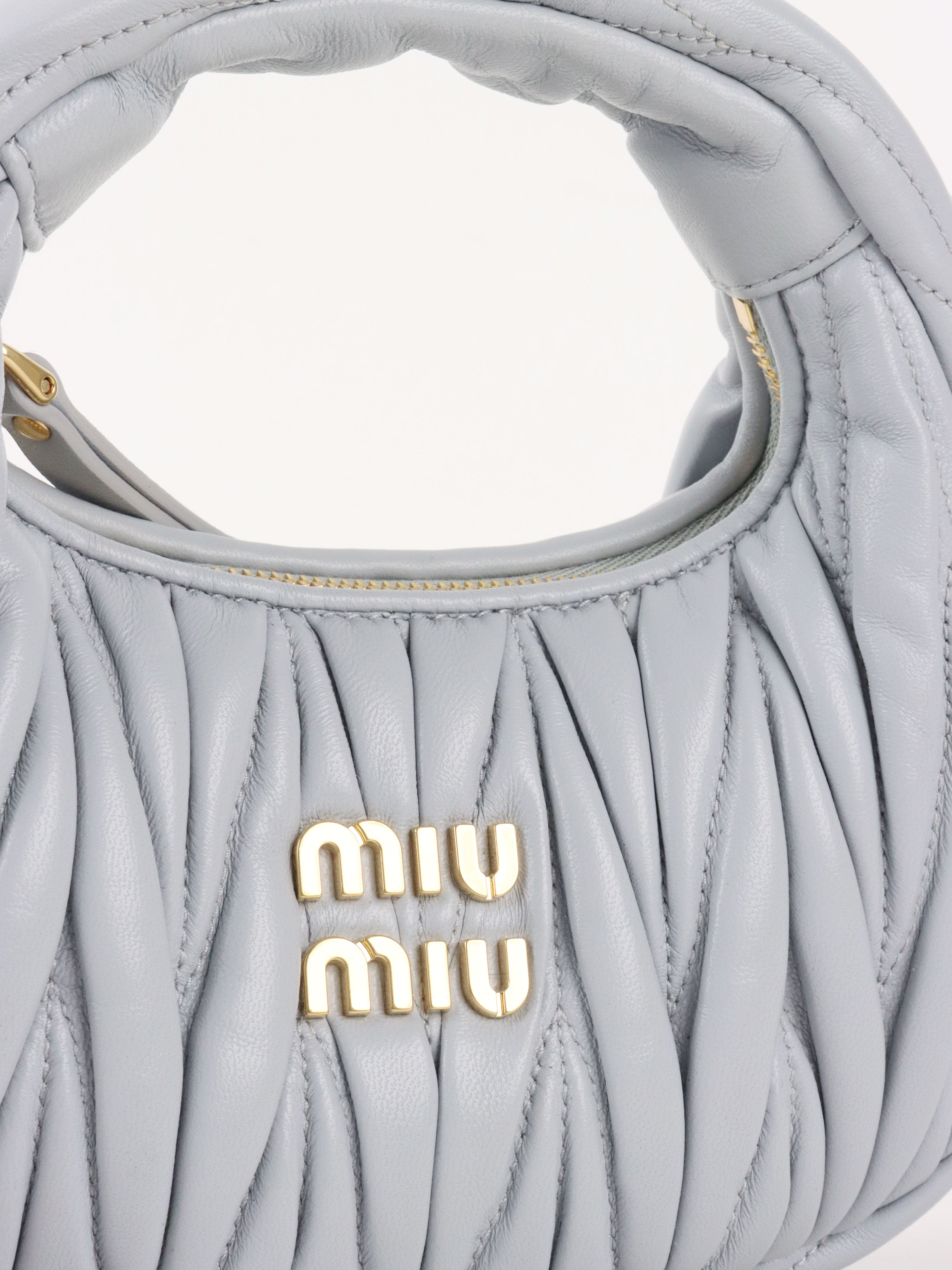 Miu Miu Powder Blue Wander Hobo Mini-Bag