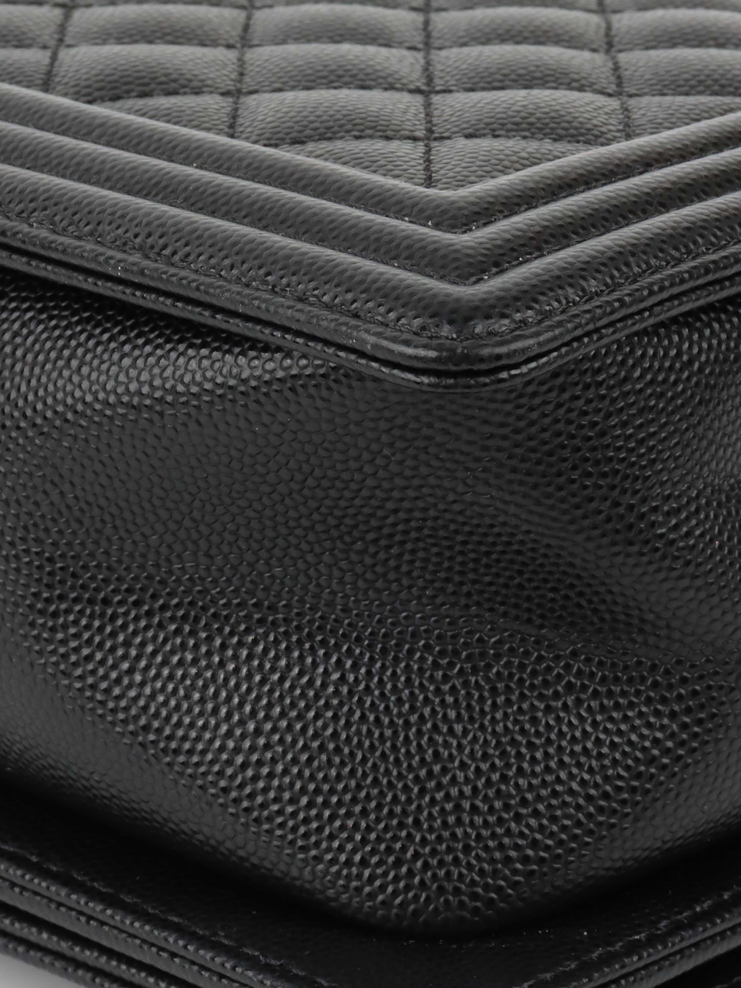 Chanel Black Medium Caviar Boy Bag GHW.