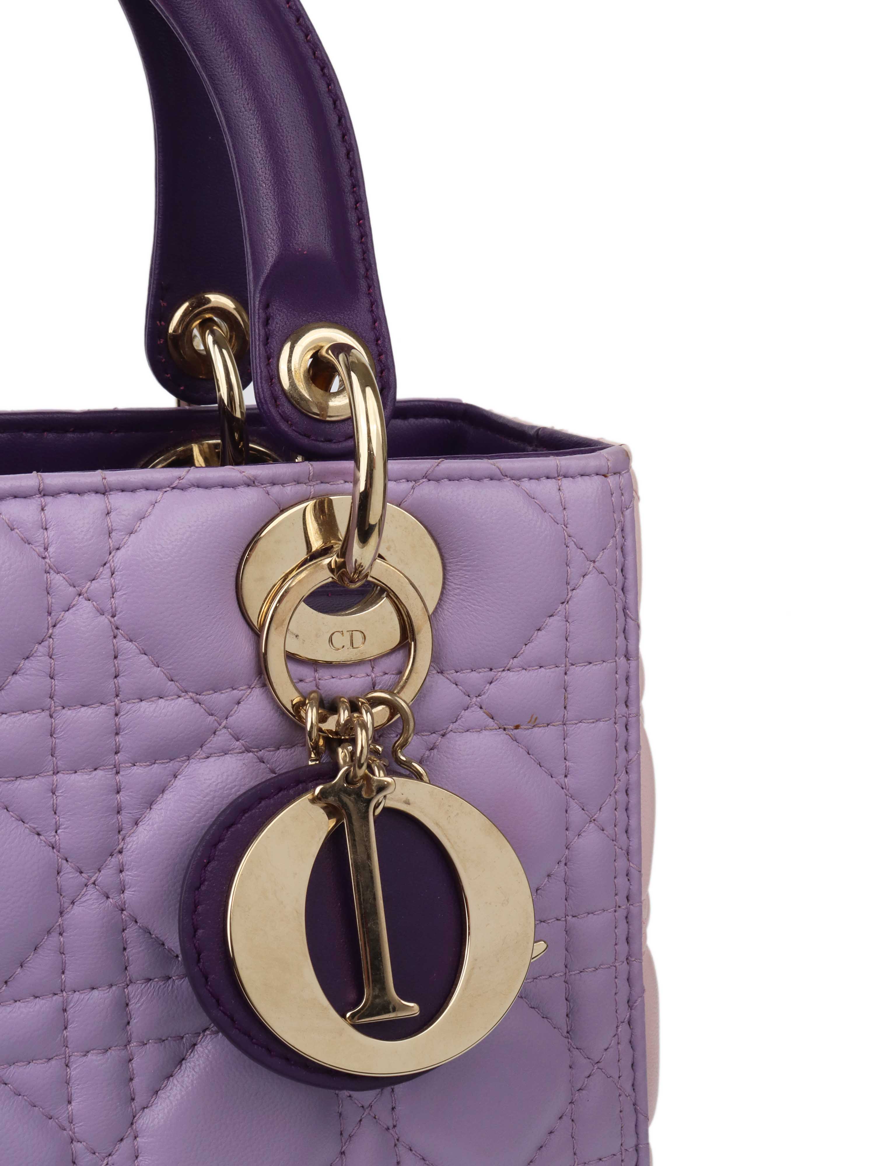 Dior Purple Lambskin Limited Edition Lady Dior.