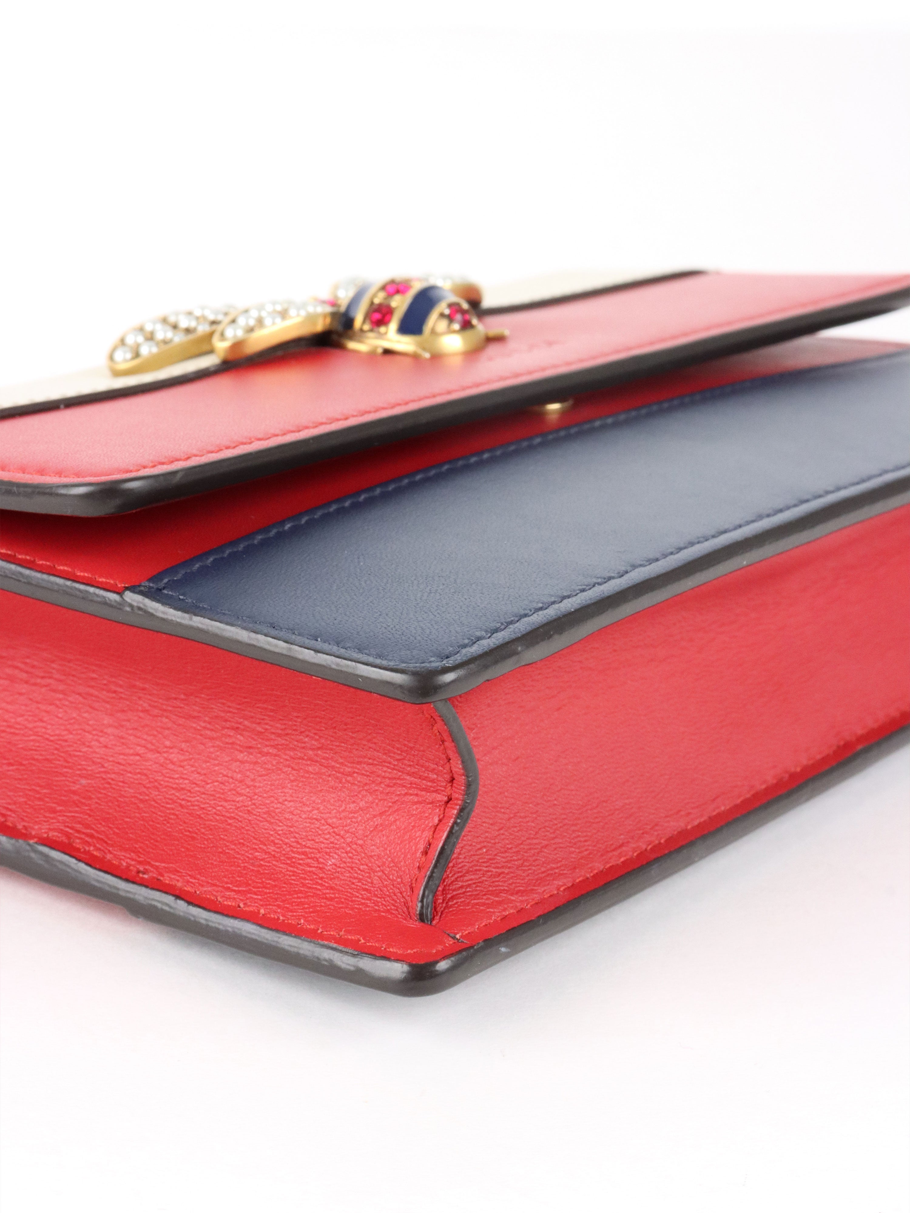 Gucci Tri-color Queen Margaret Wallet on Chain