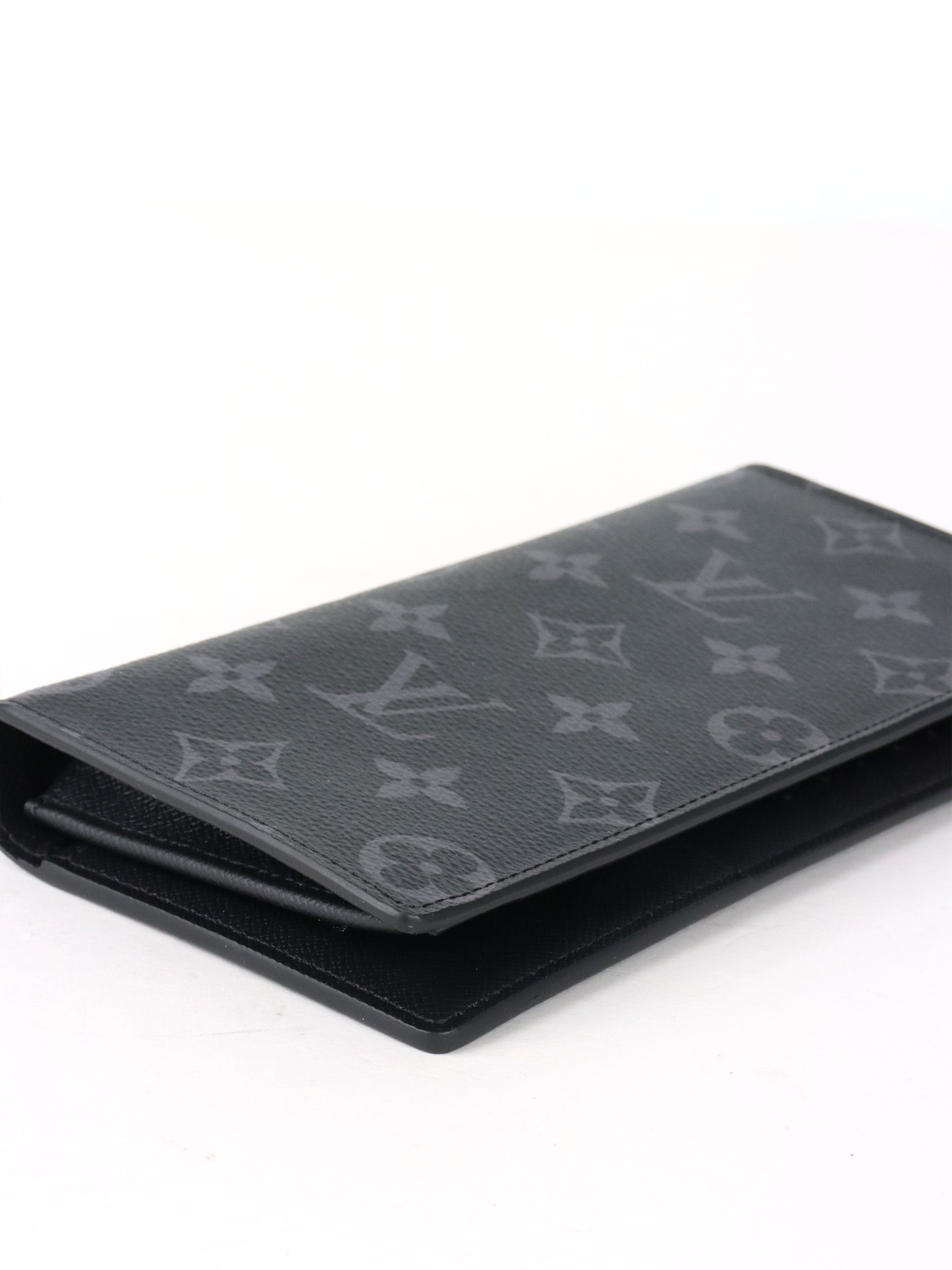Louis Vuitton Black Monogram Eclipse Brazza Wallet