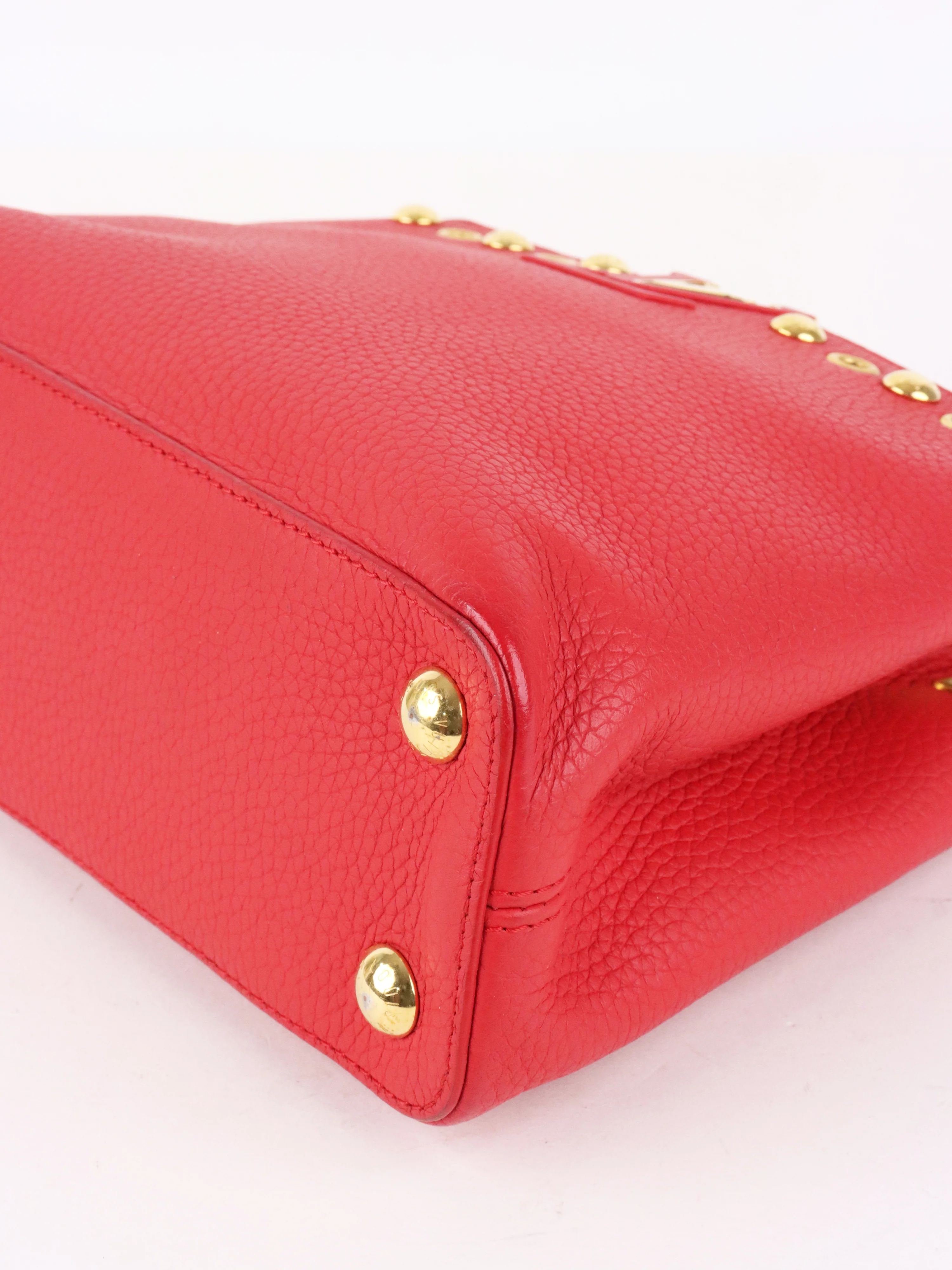Louis Vuitton Red Capucines BB GHW