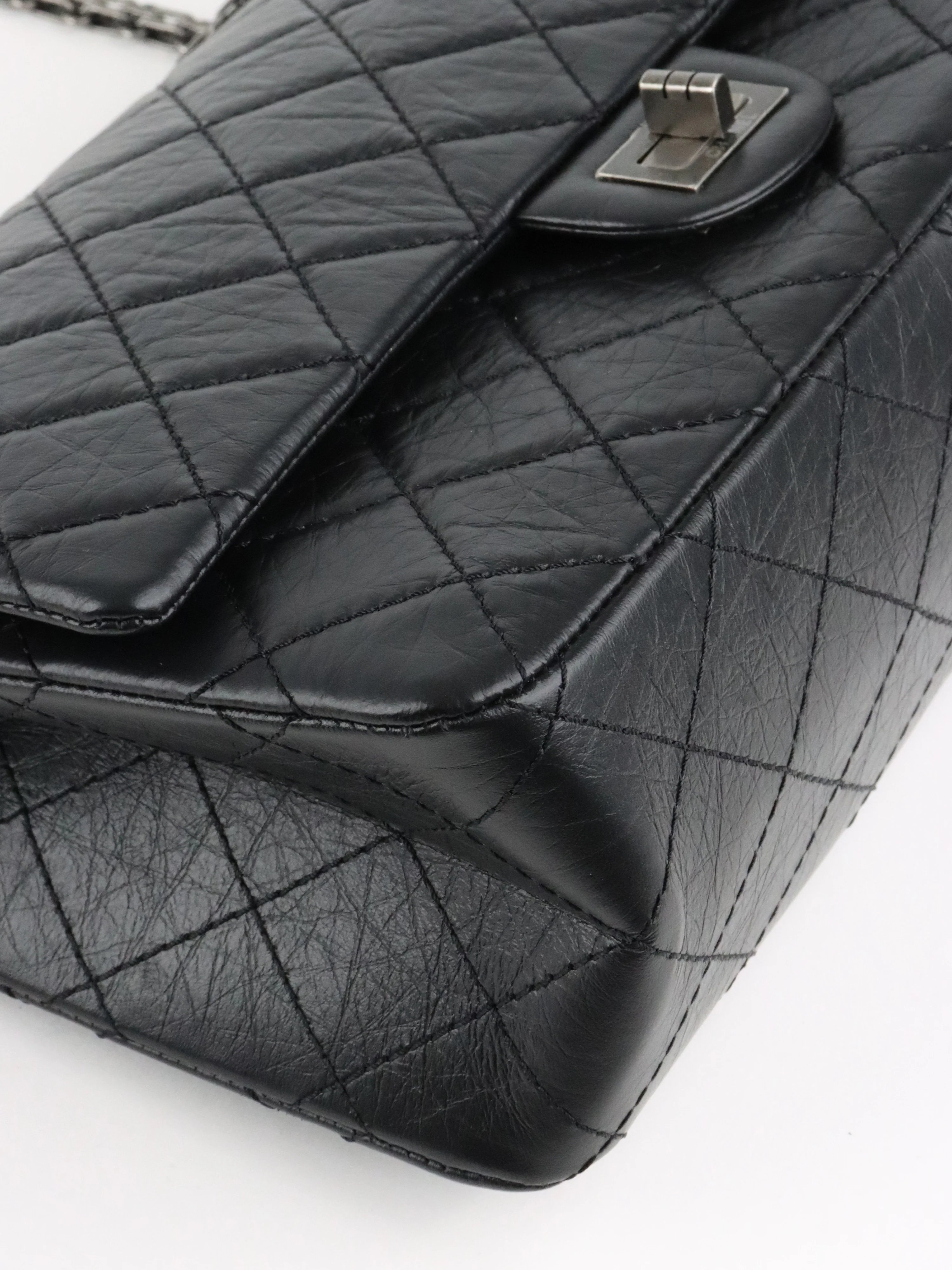 Chanel So Black Medium Classic Flap Reissue 2.55