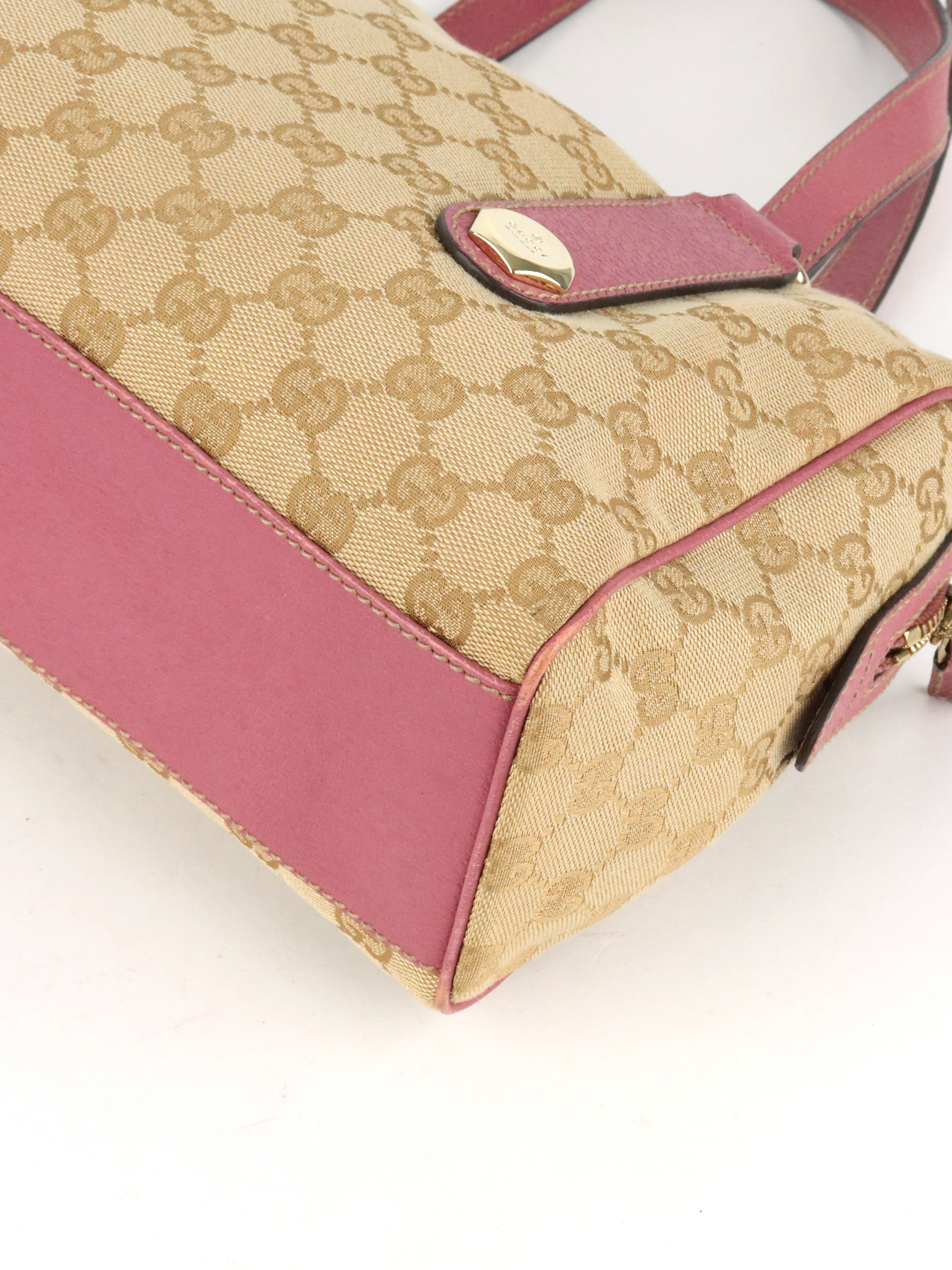 Gucci GG Ebony/Pink Charmy Boston Bag