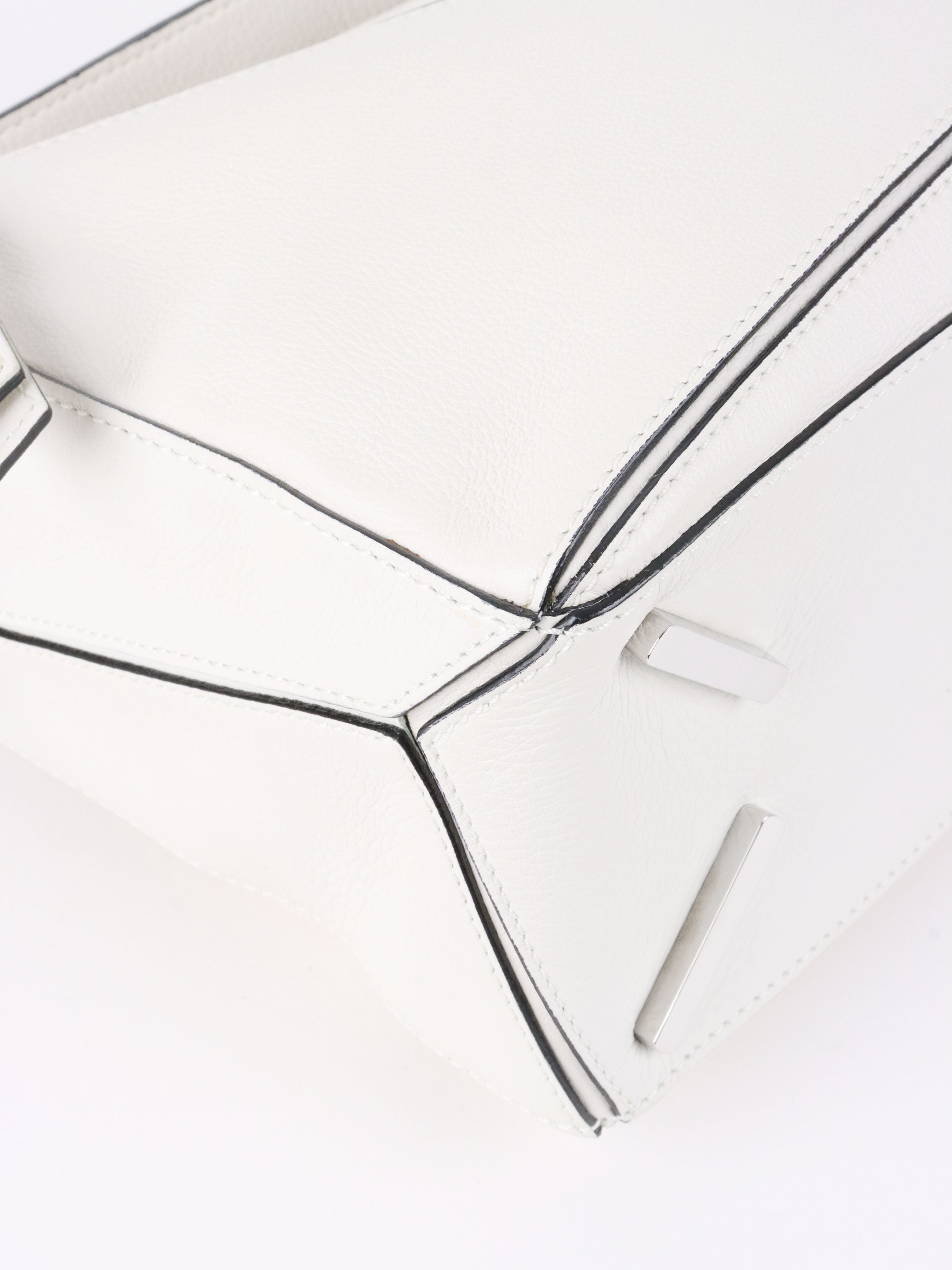 Loewe White Small Puzzle Bag