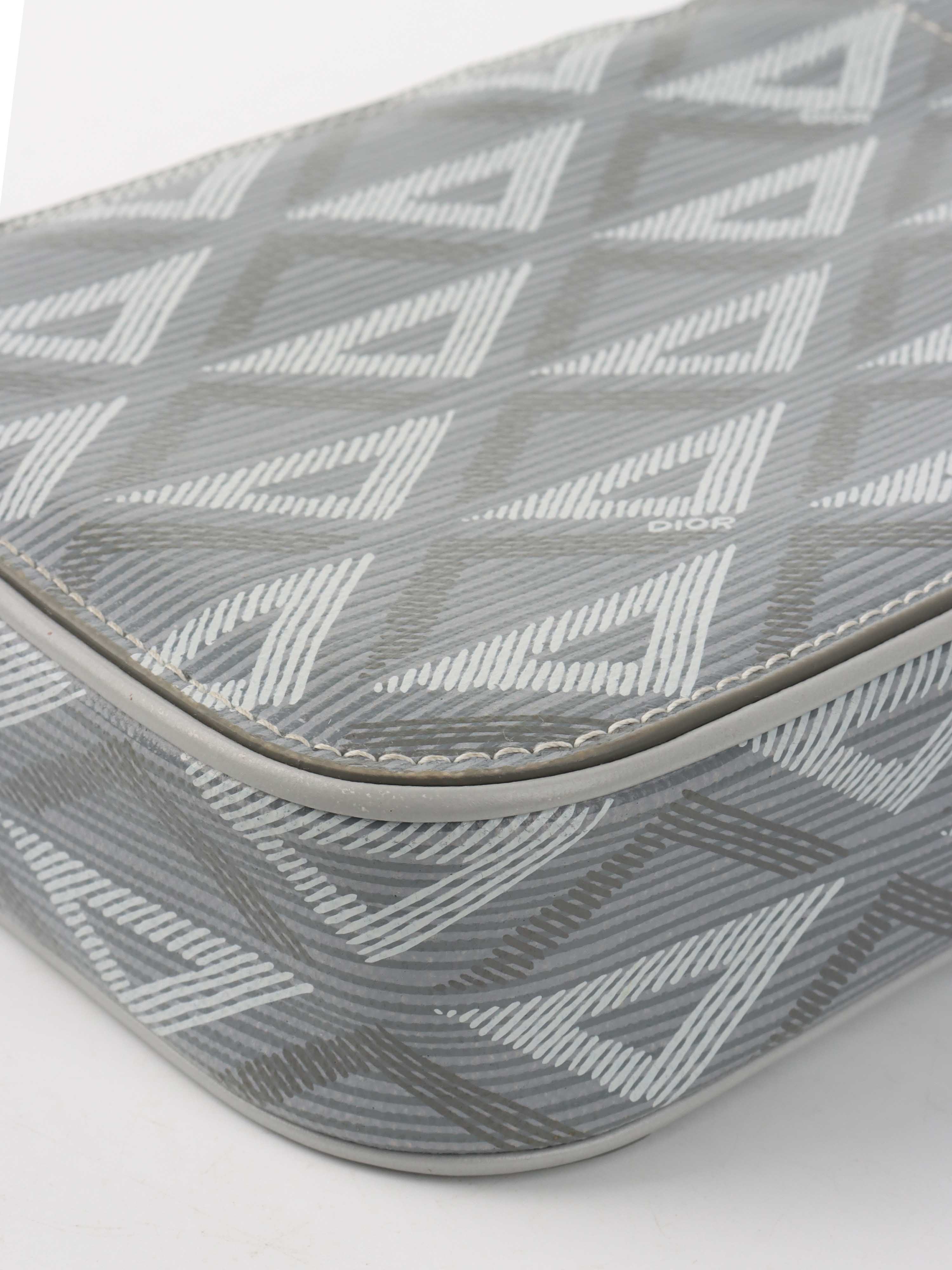 Dior Silver Hit The Road Vertical Crossbody Pouch.