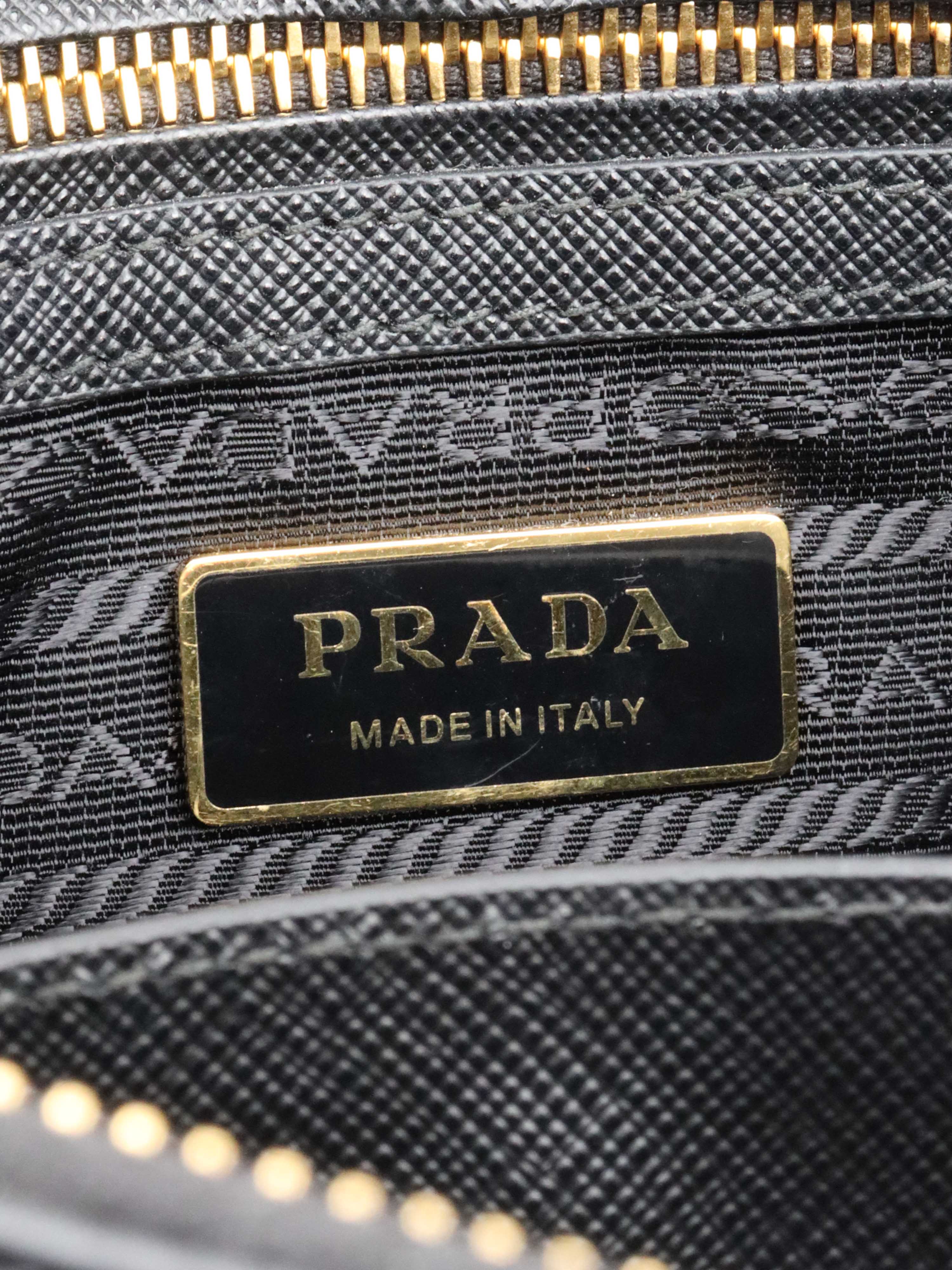 Prada Small Black Galleria Bag.