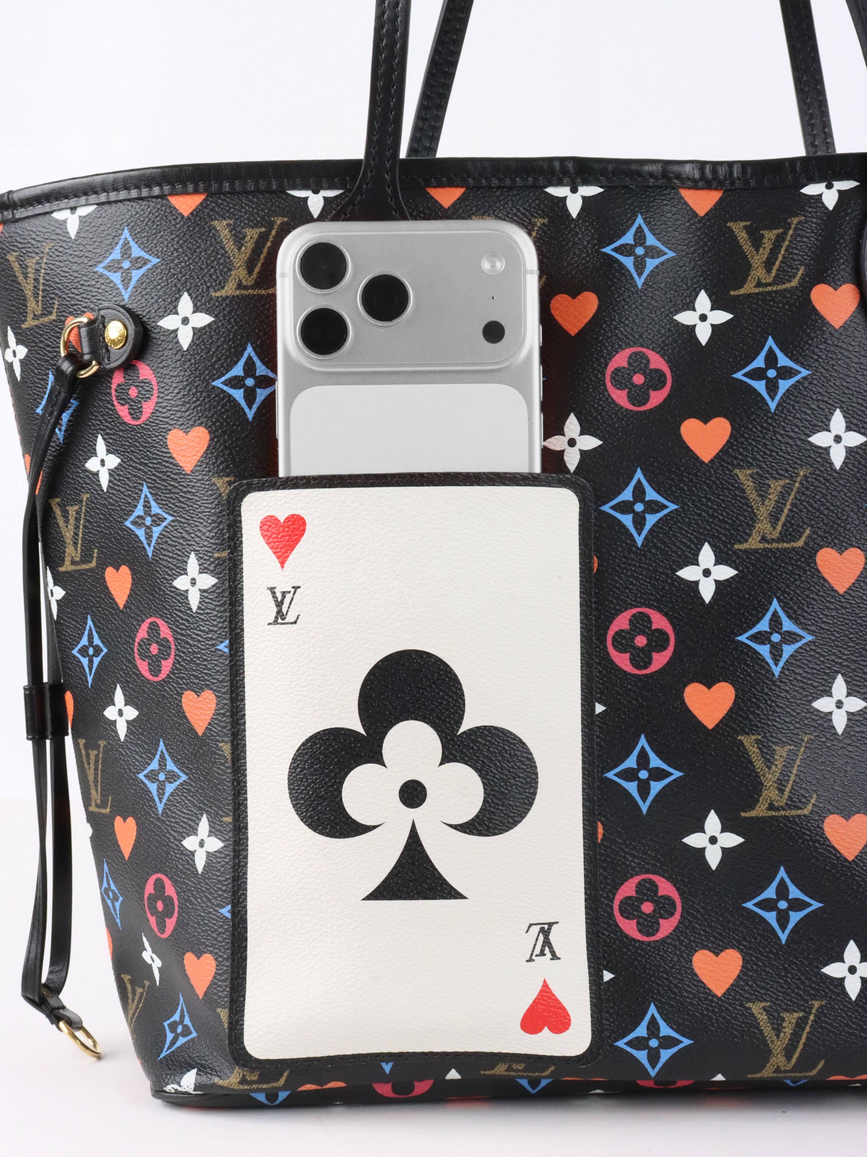 Louis Vuitton Black Multicolour Game On Neverfull MM Tote Bag