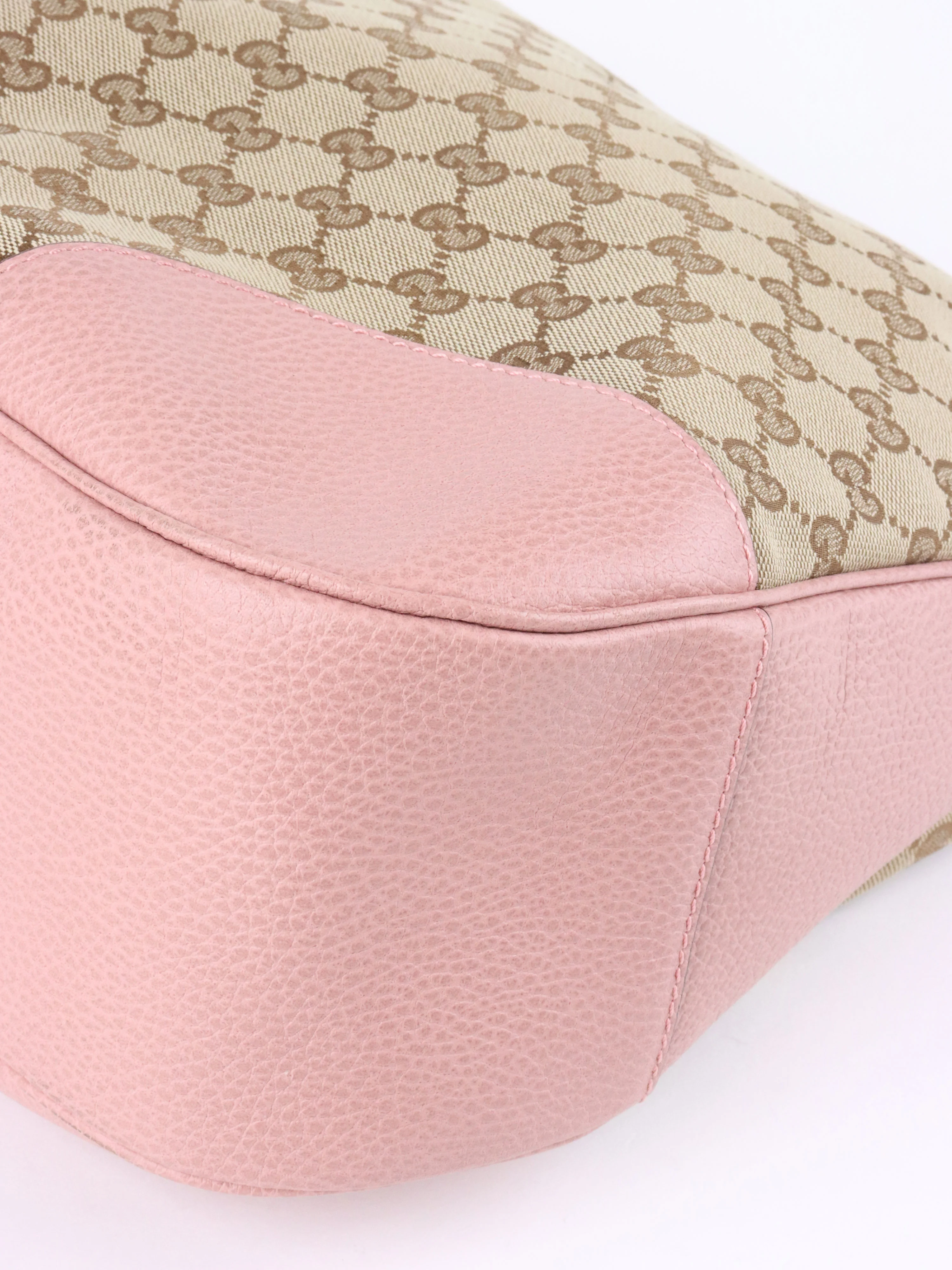 Gucci Large Dusty Pink GG Canvas Bree Hobo bag