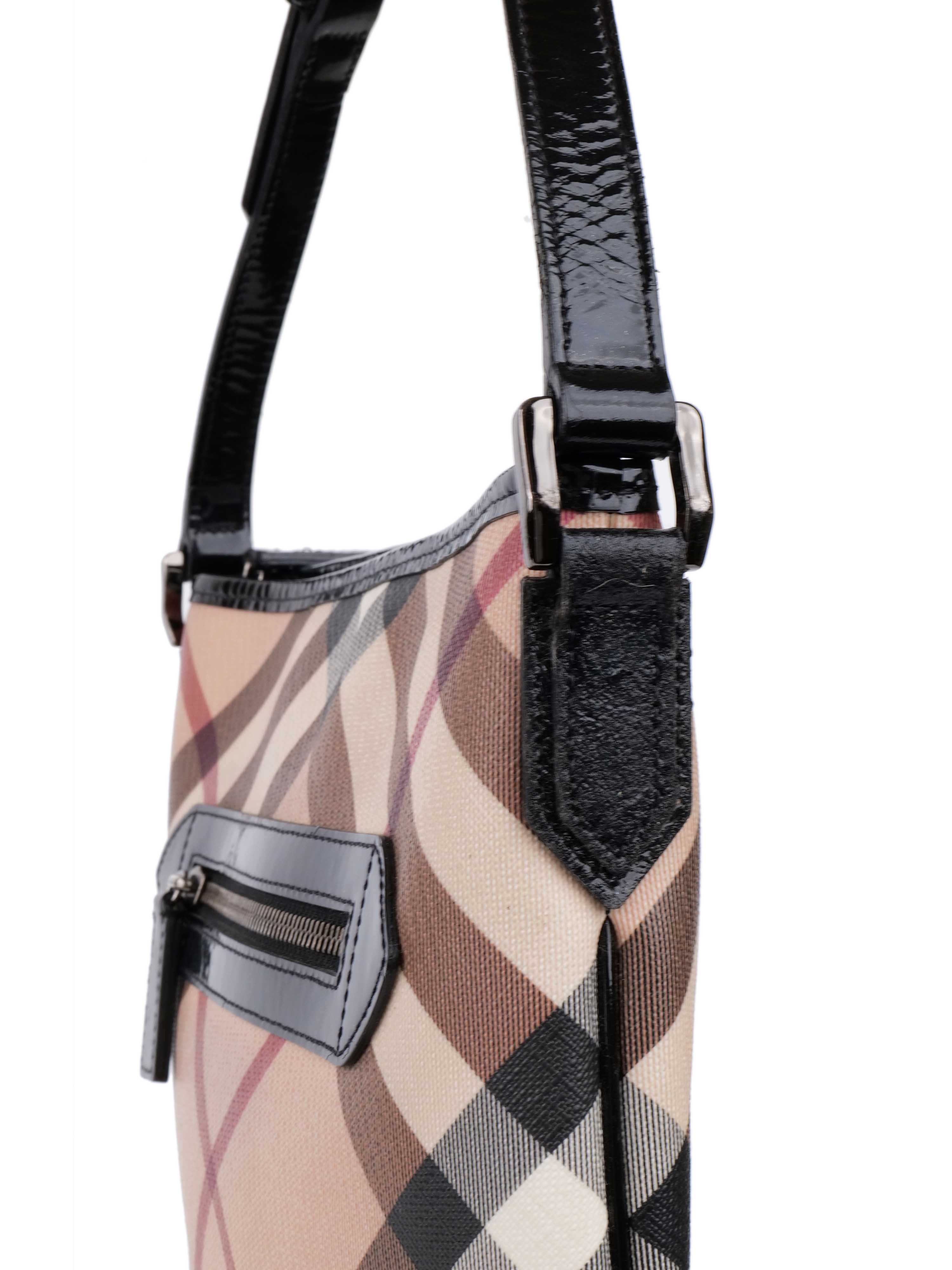 Burberry Haymarket Shoulder Tote.