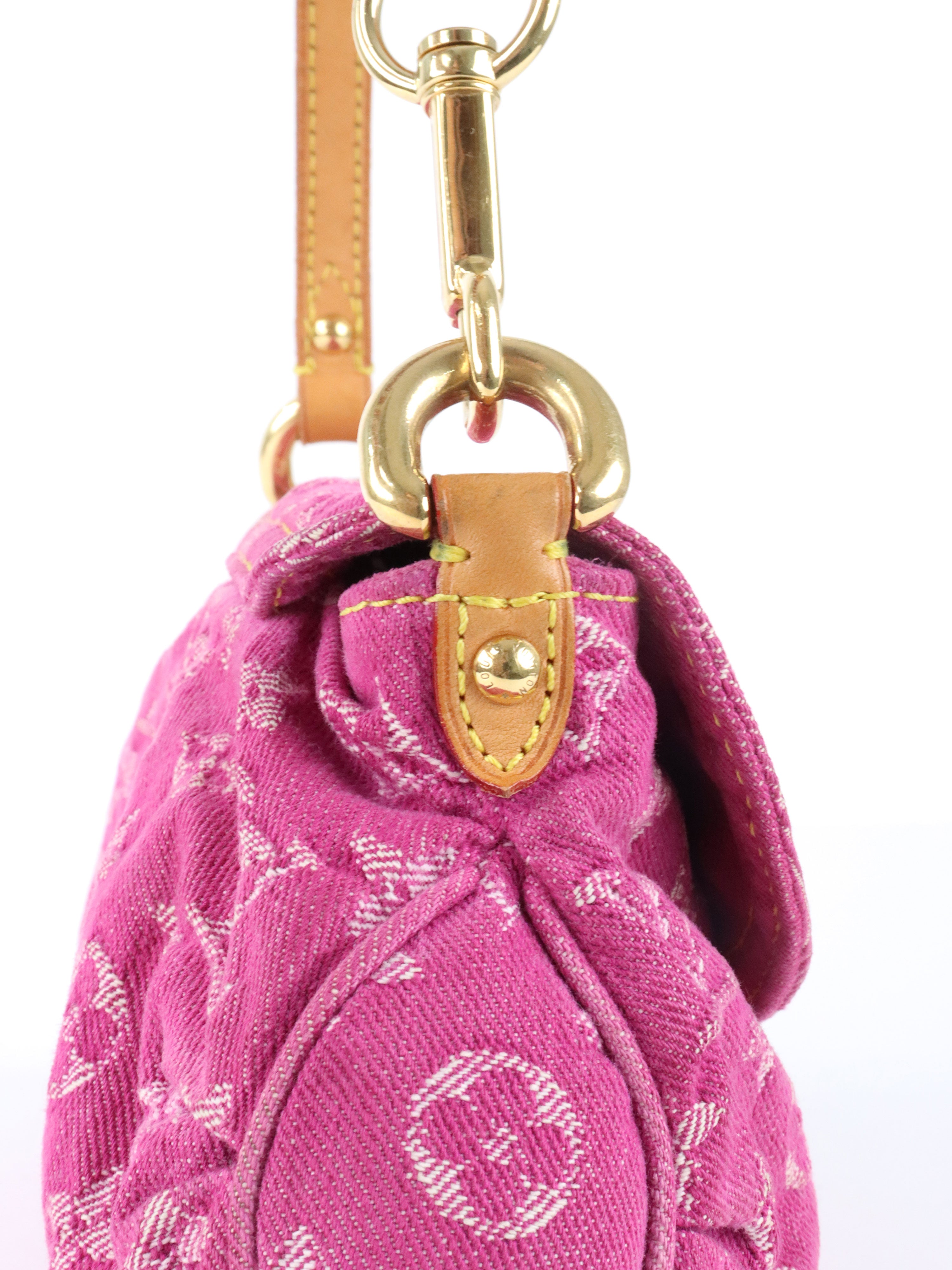 Louis Vuitton Vintage Pink Denim Sunset Shoulder Bag