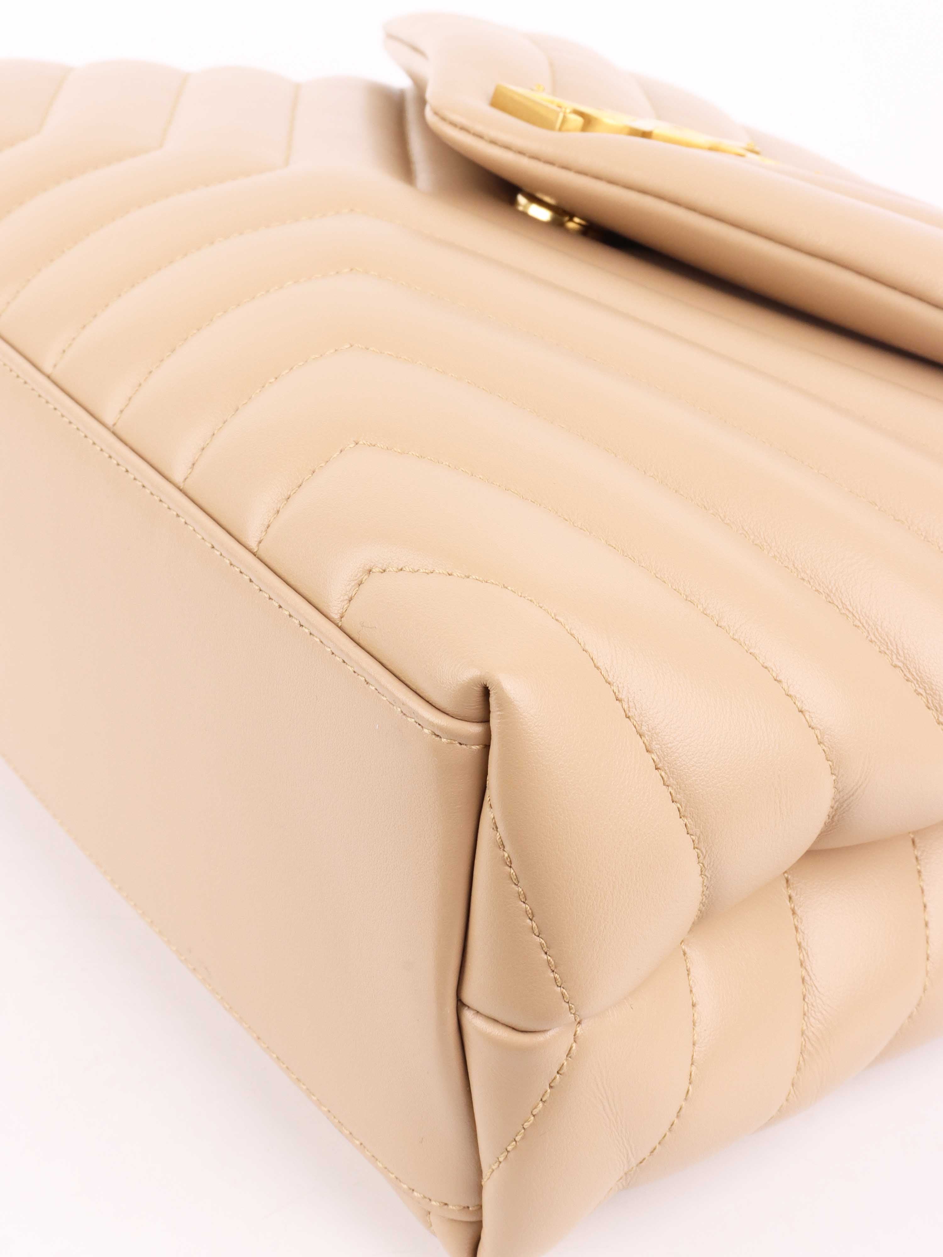 Saint Laurent Medium Beige Loulou Bag.