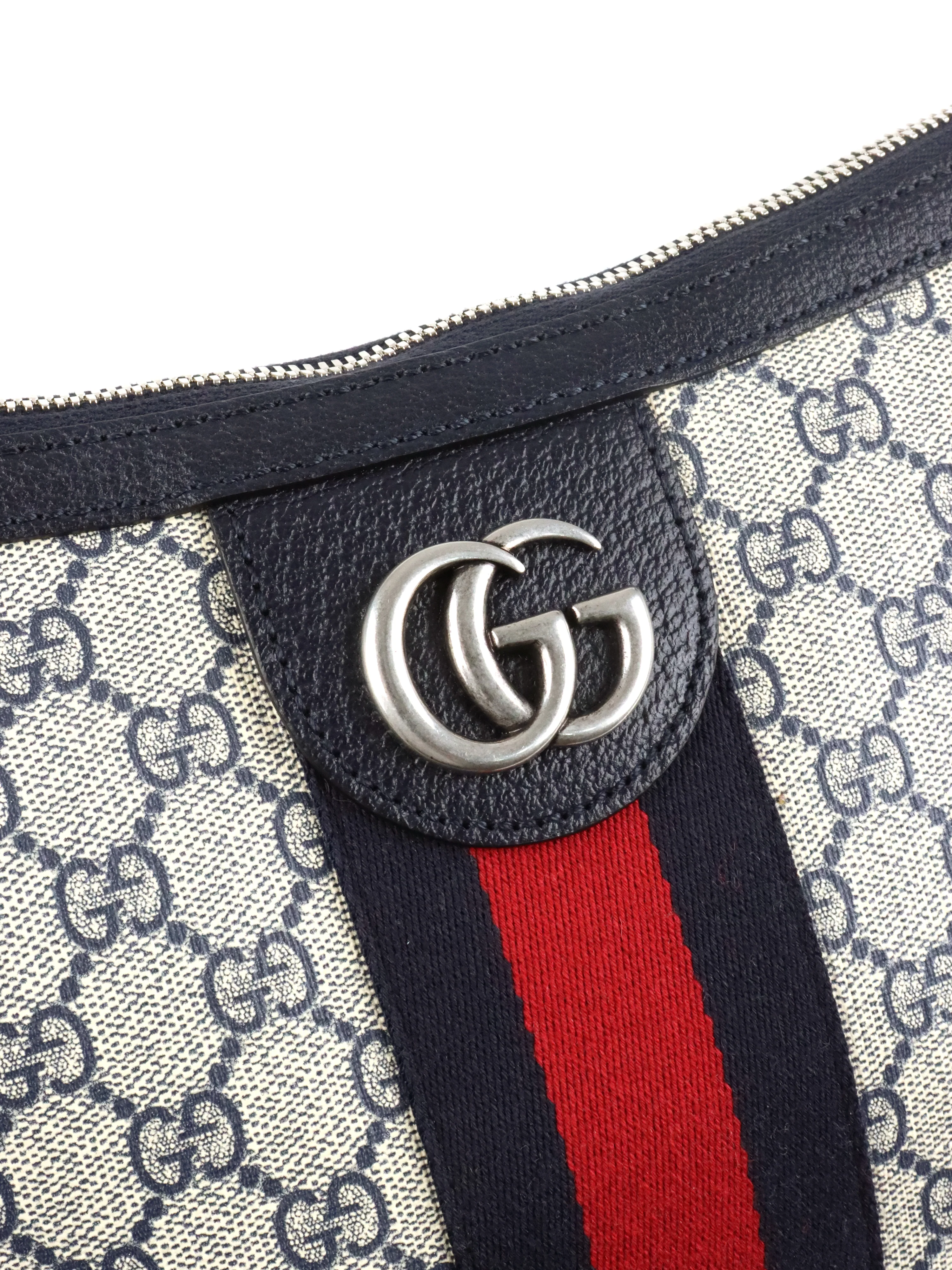 Gucci Small Navy/Ebony Half Moon Ophidia Hobo Crossbody Bag