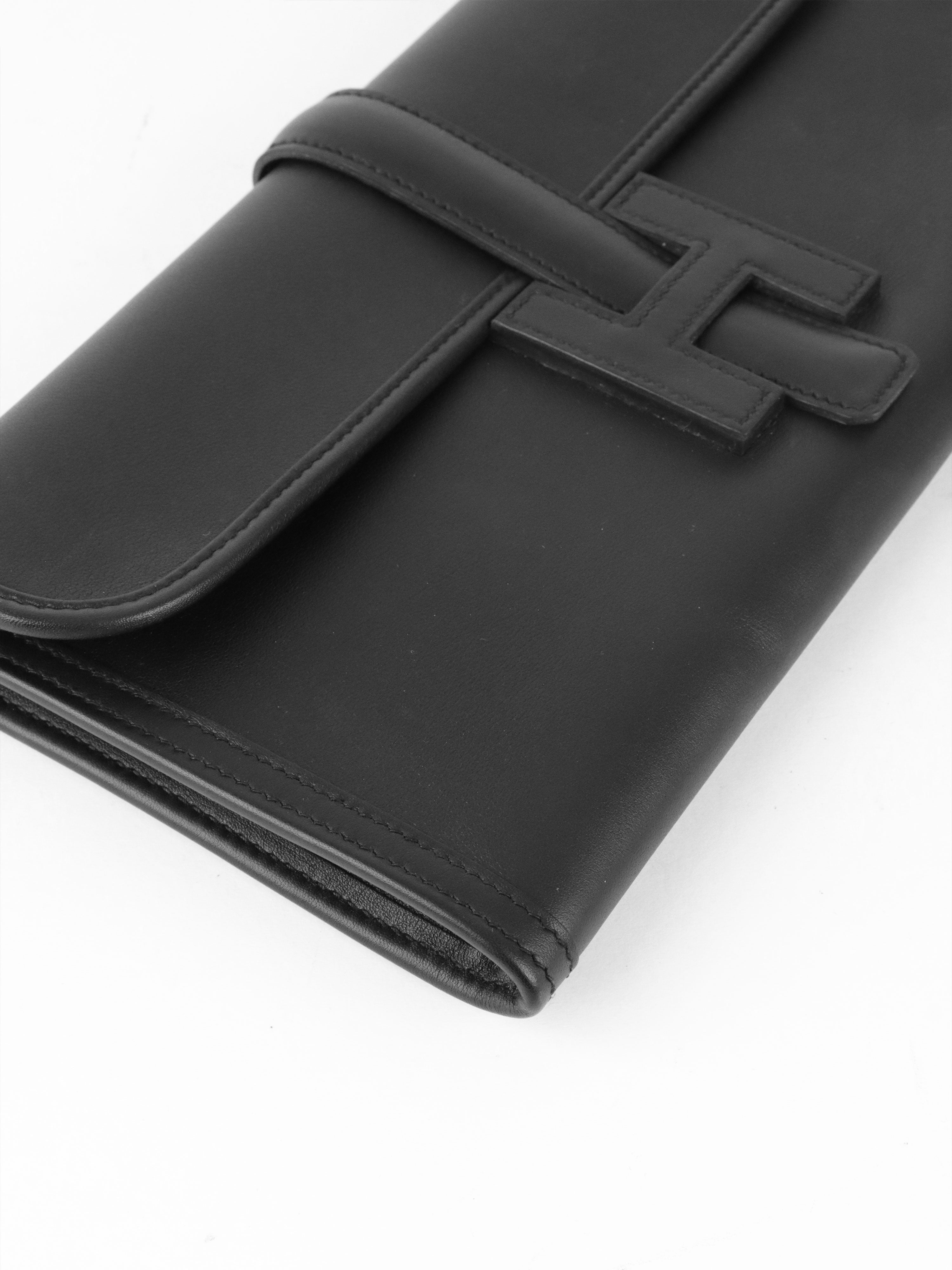 Hermes Noir Swift Jige Elan 29 Clutch