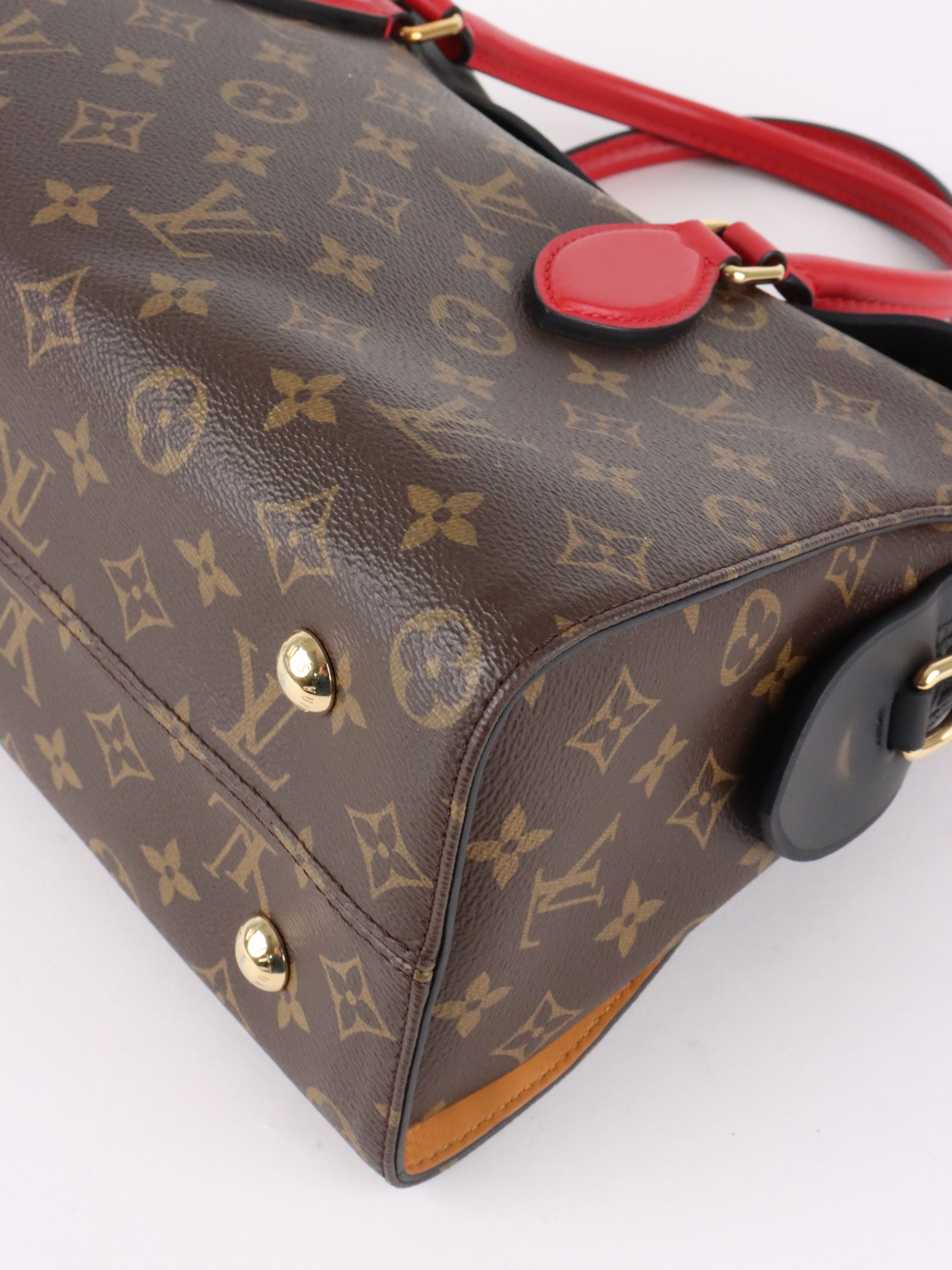 Louis Vuitton Black  Red Monogram Tuileries Bag