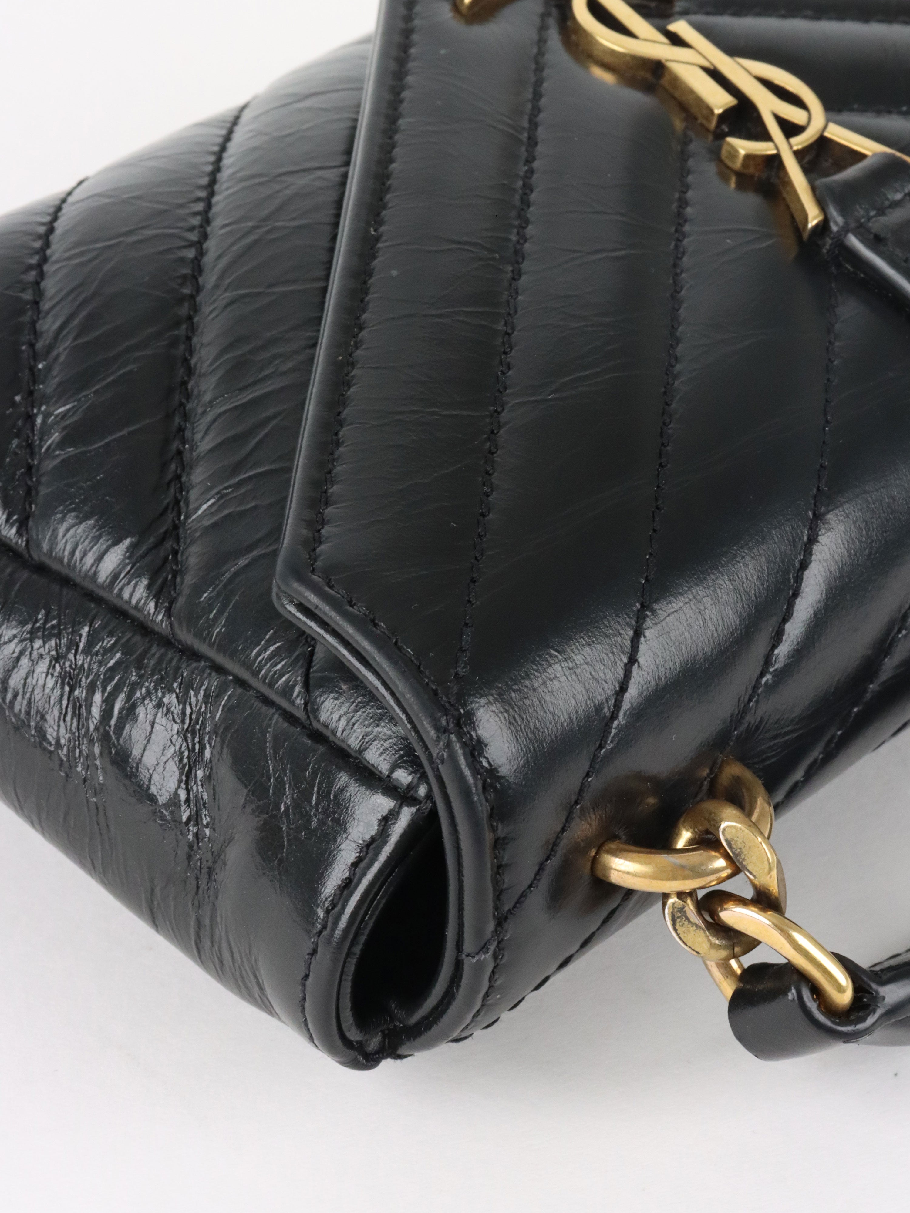 Saint Laurent Black College Mini Chain Bag