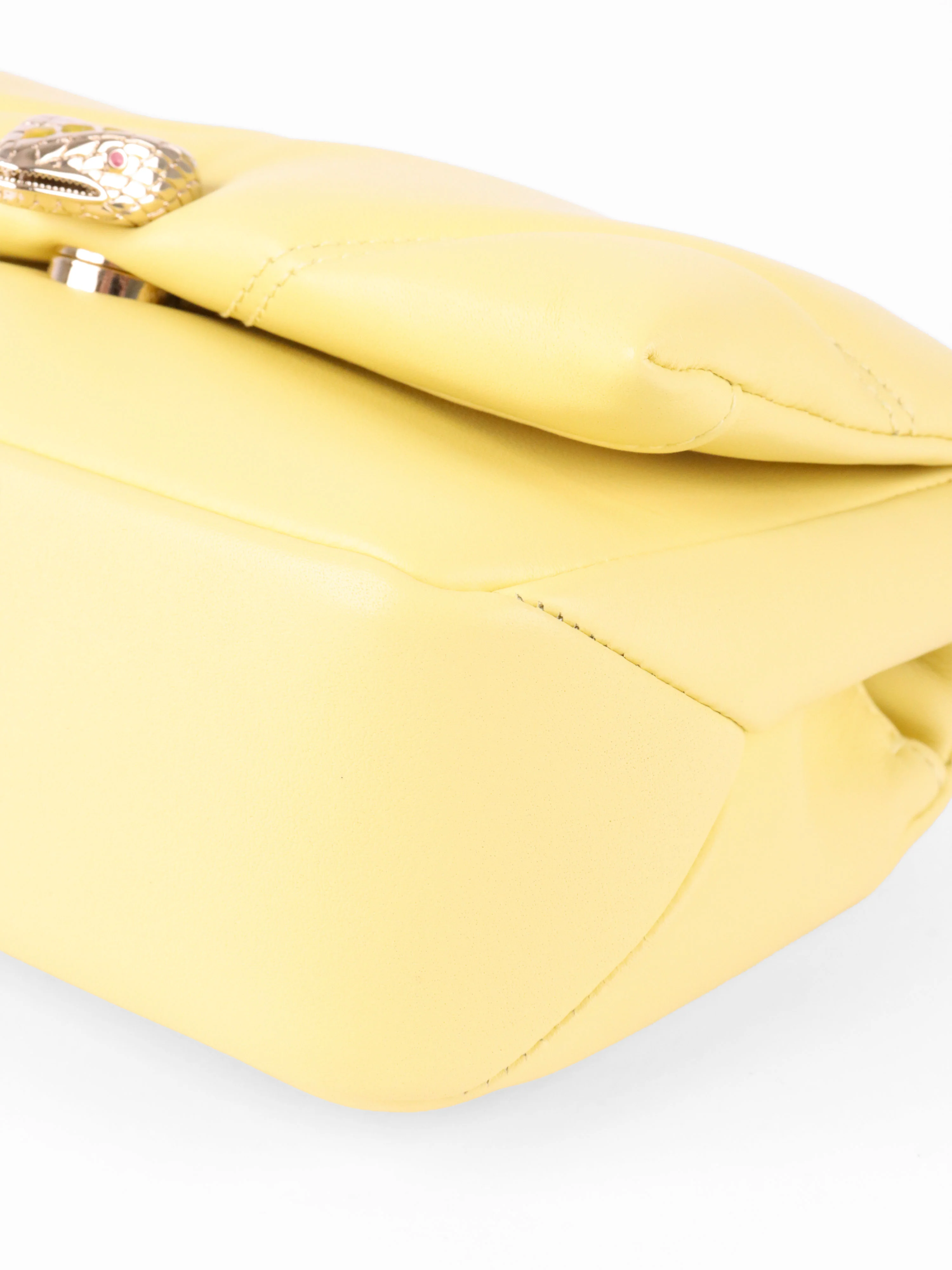 Bvlagri Yellow Serpenti Cabochon Shoulder Bag