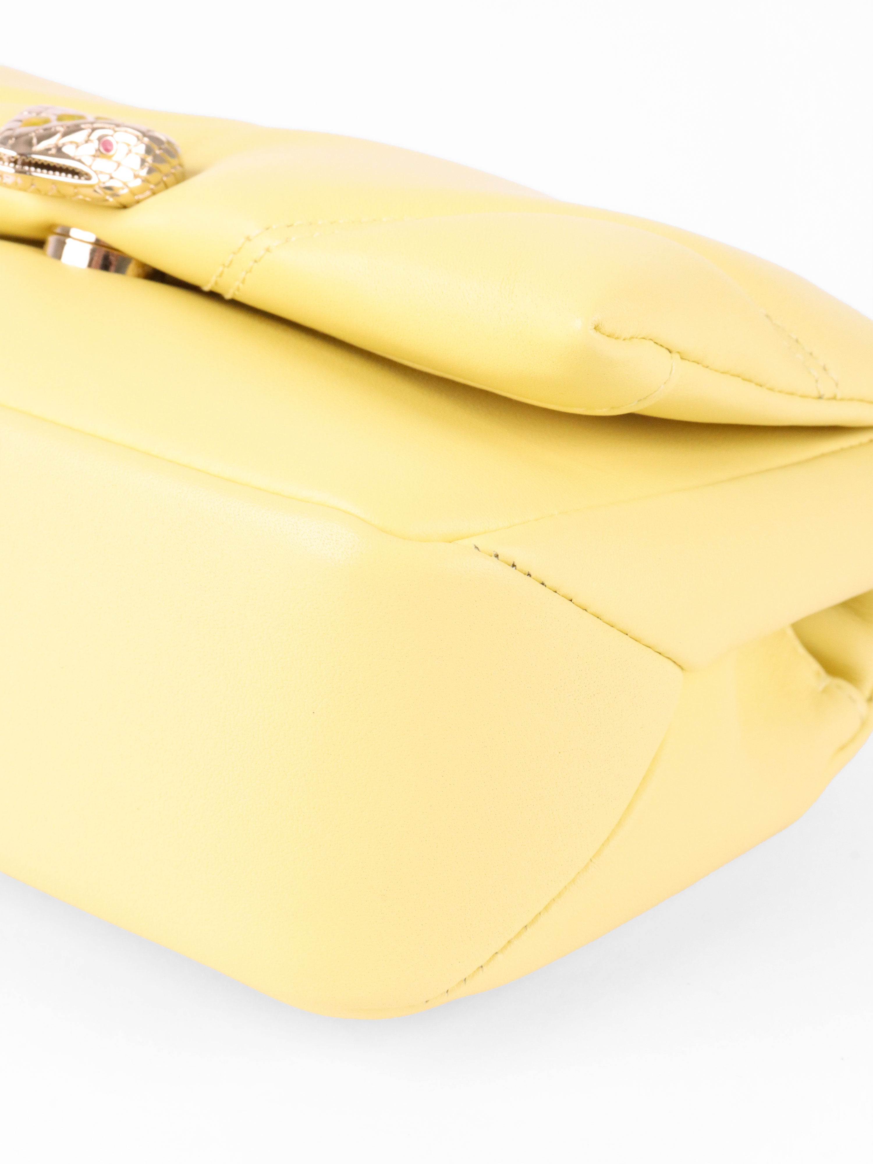Bvlagri Yellow Serpenti Cabochon Shoulder Bag