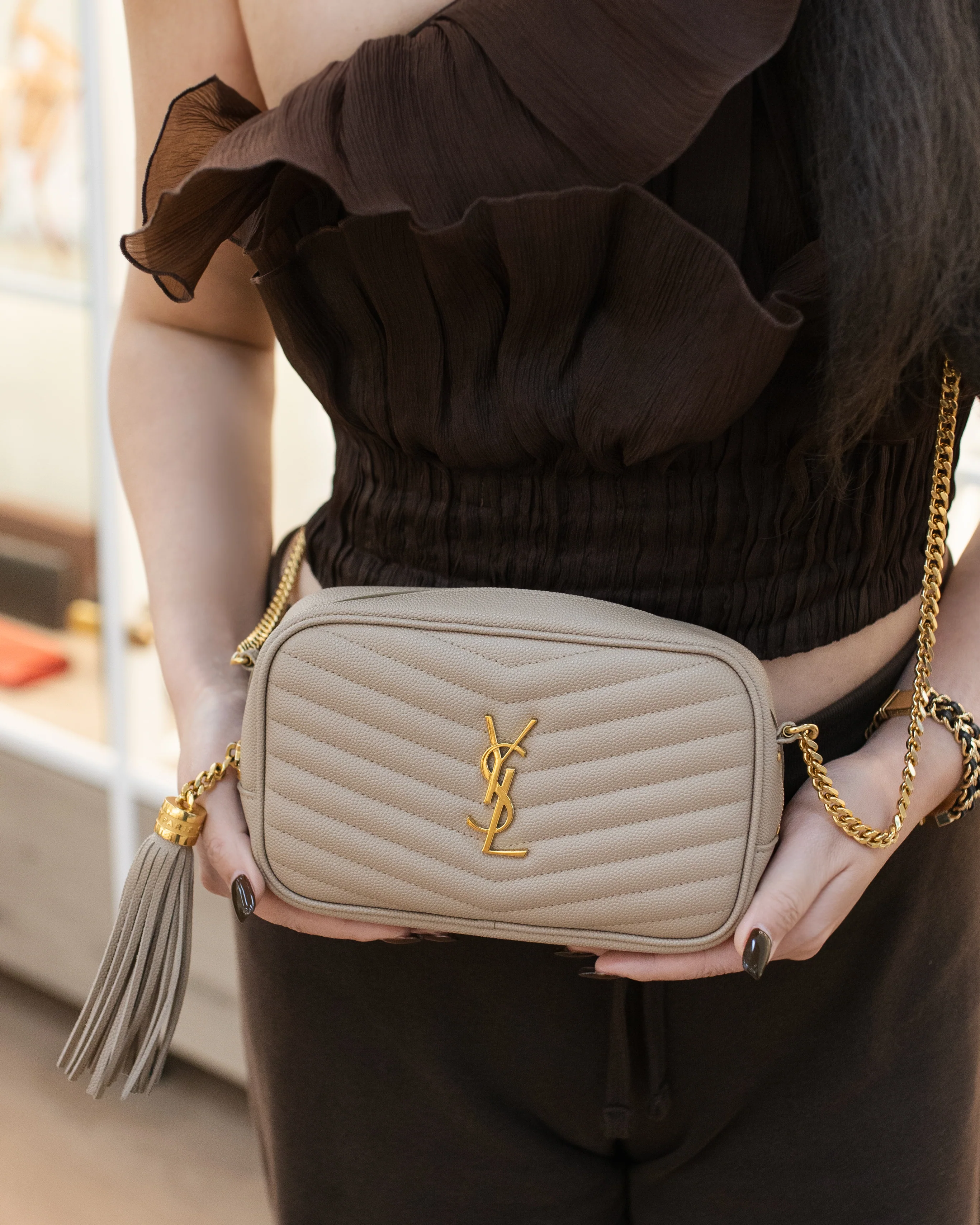 Saint Laurent Mini Beige LouLou Camera Bag