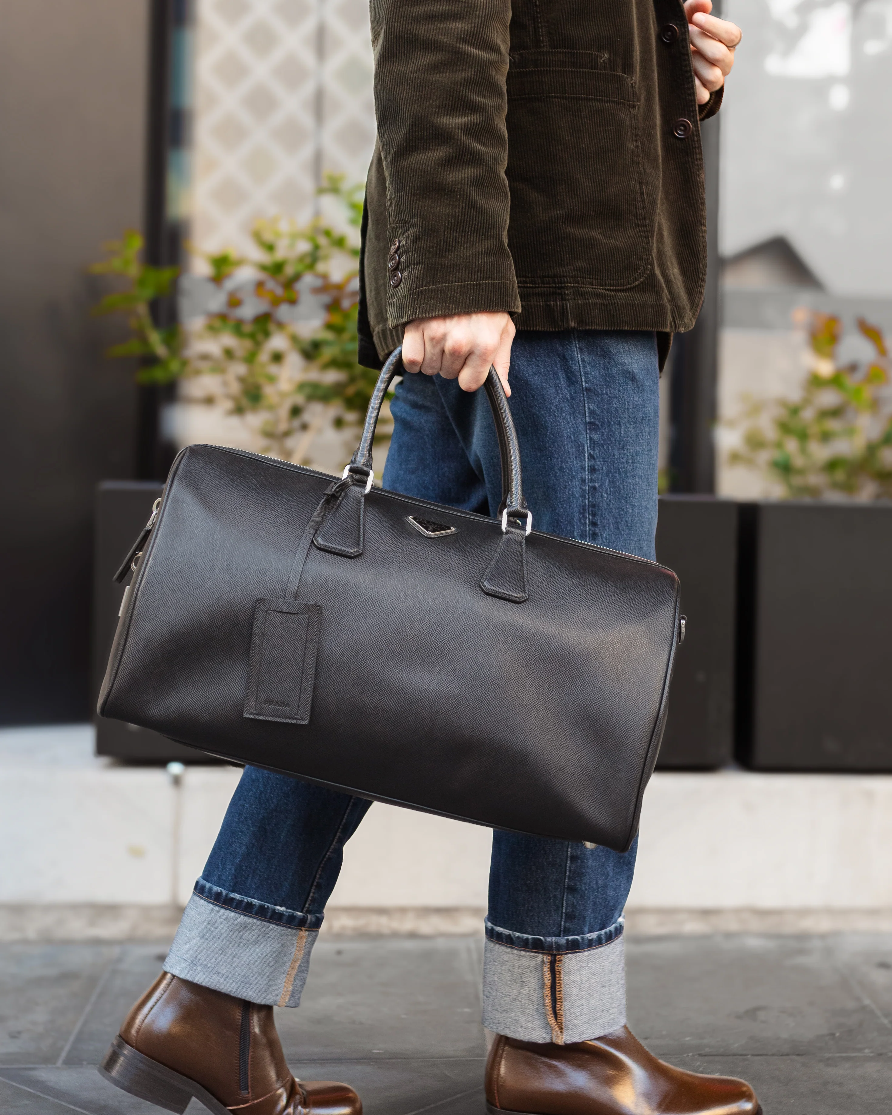 Prada Black Saffiano Travel Bag