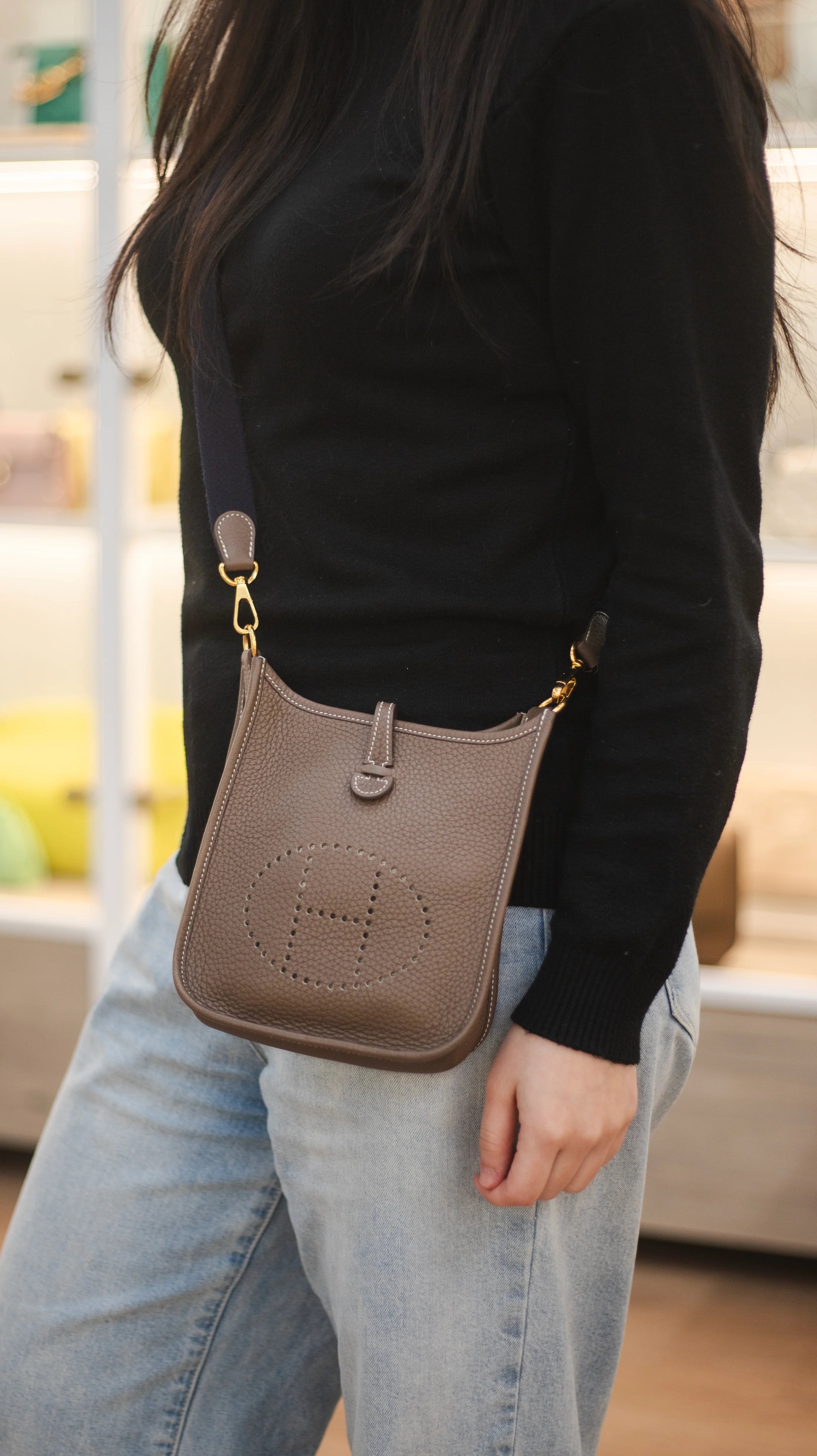 Hermes Etoupe Clemence Evelyne 16 TPM
