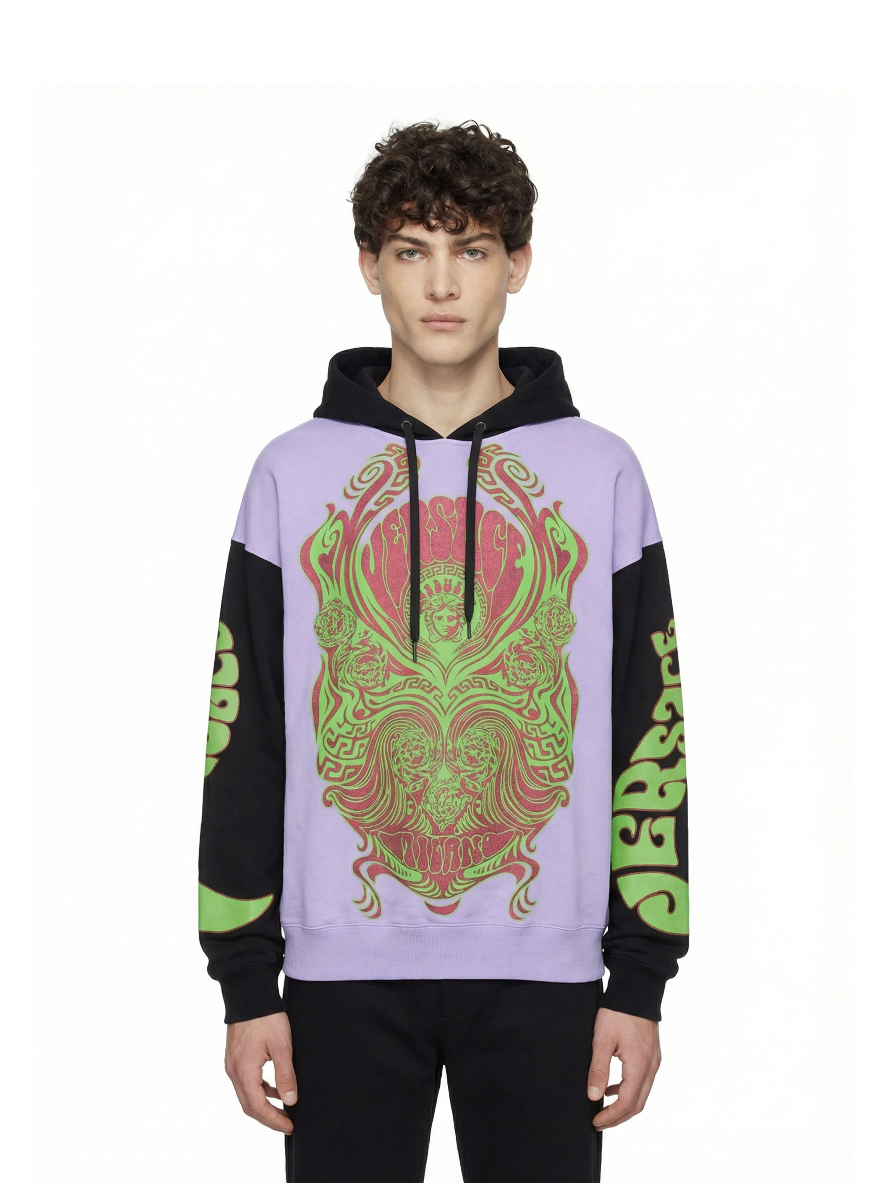 Versace Purple Logo Hoodie.