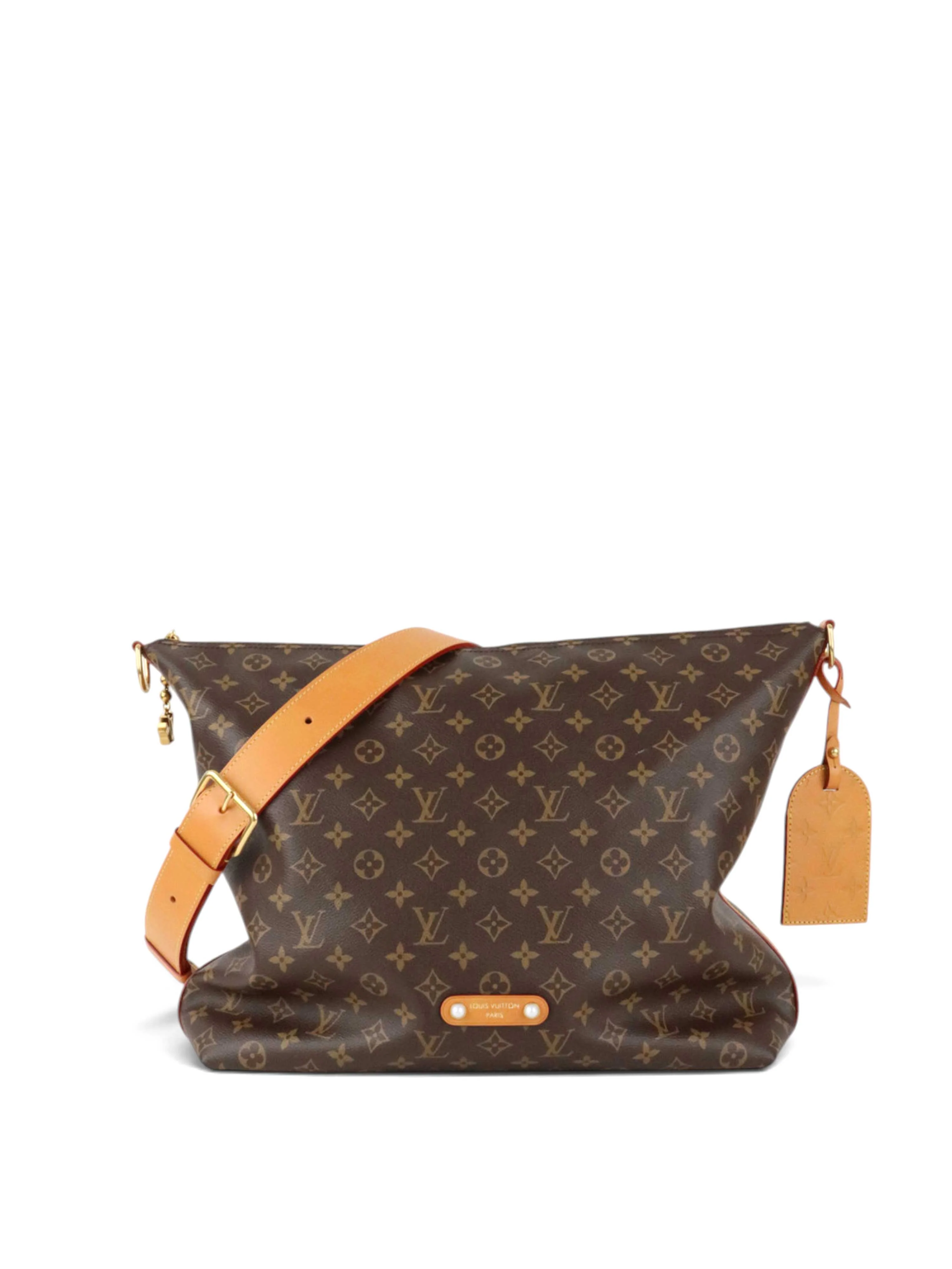 High Quality Luxury Handbag Shopping Louis Vuitton Vagabond hobo bag in brown monogram coated canvas with gold hardware and adjustable strap