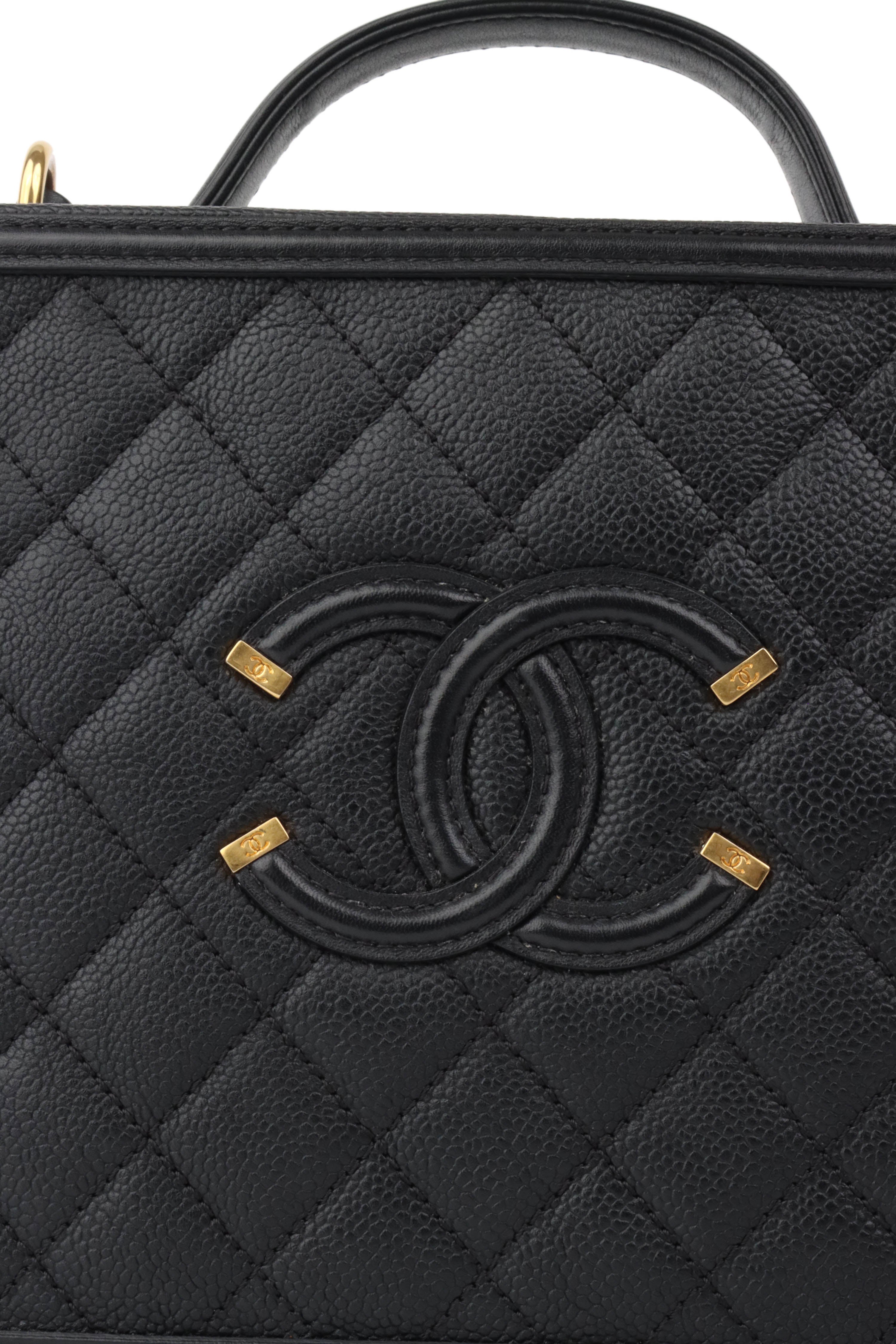 Chanel Black Caviar Business Vanity Bag