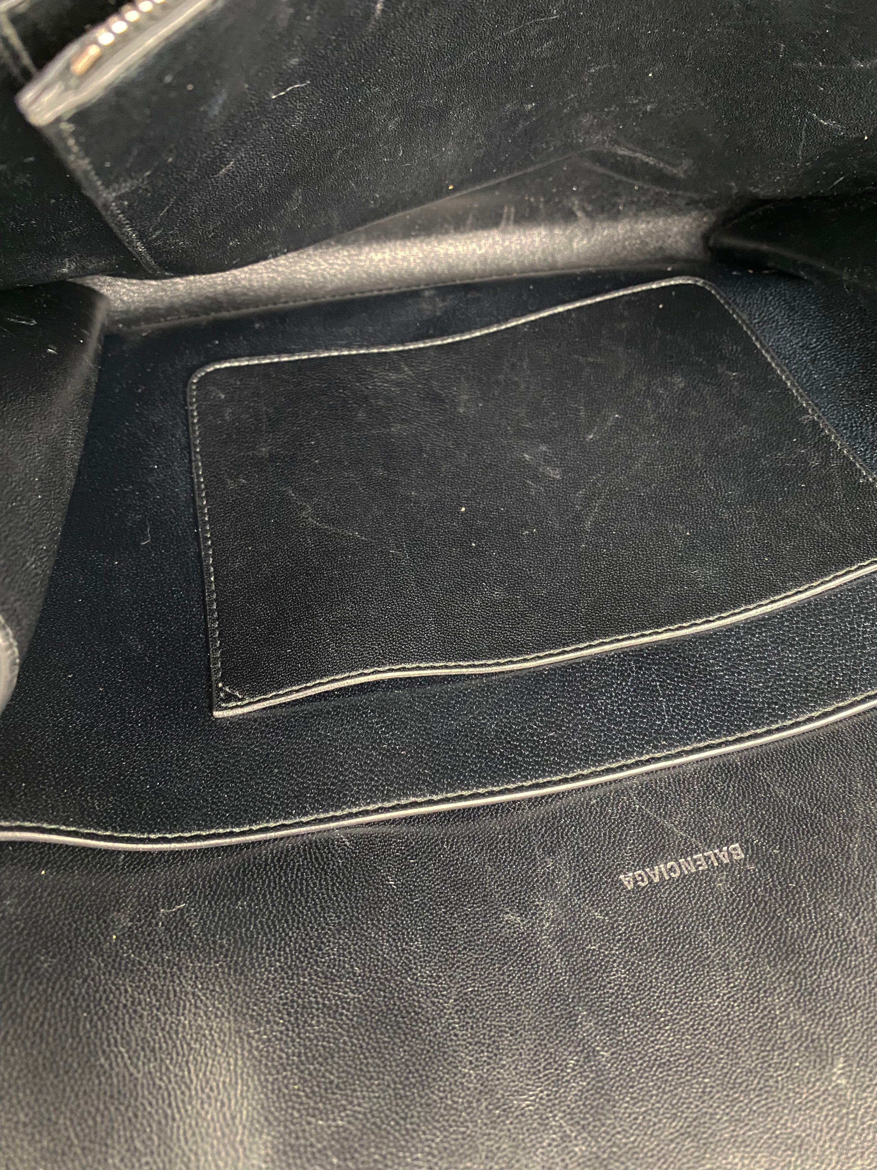 Balenciaga Black Allover Logo Tote Bag