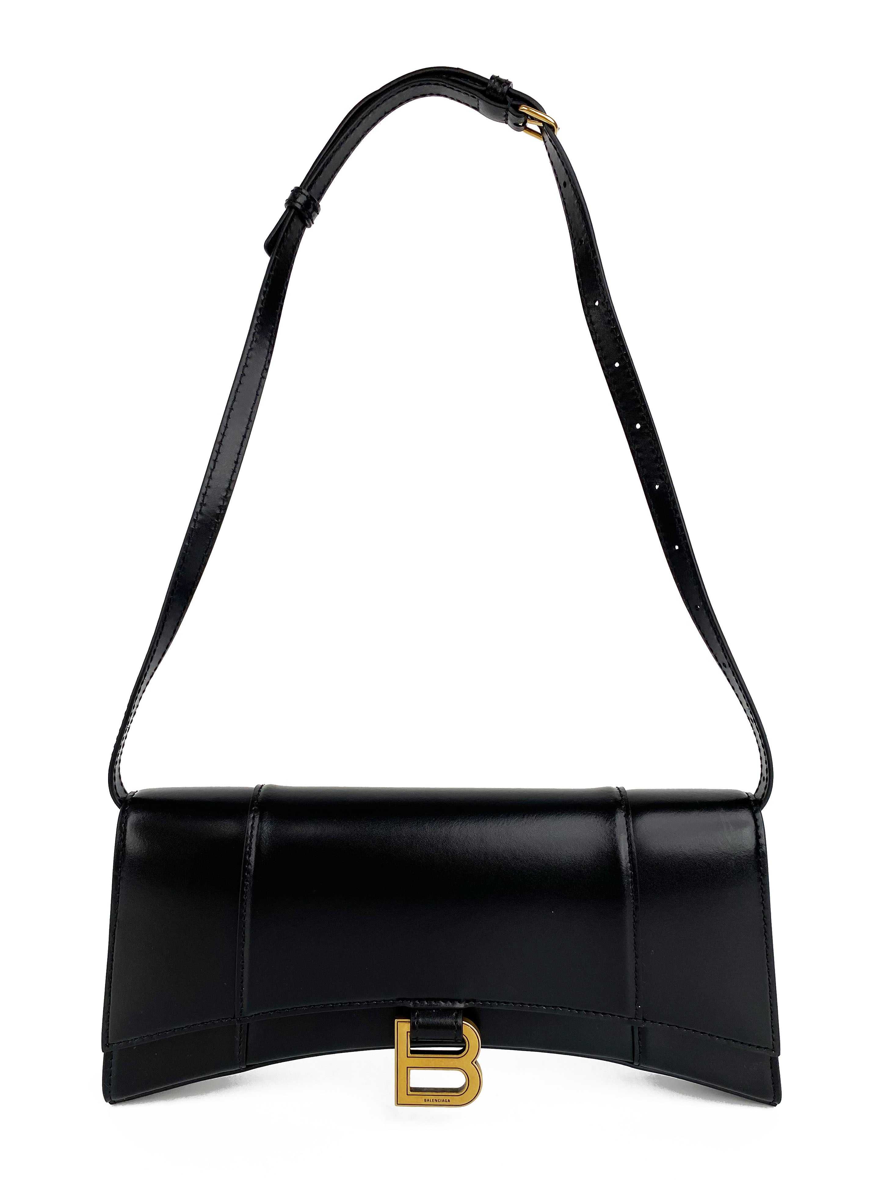 Balenciaga Black Hourglass Baguette Bag