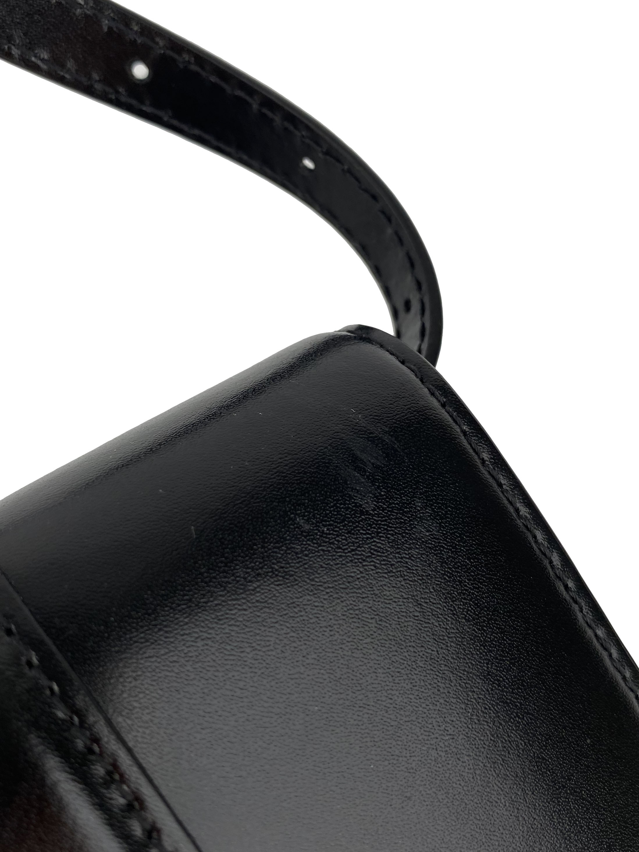 Balenciaga Black Hourglass Baguette Bag