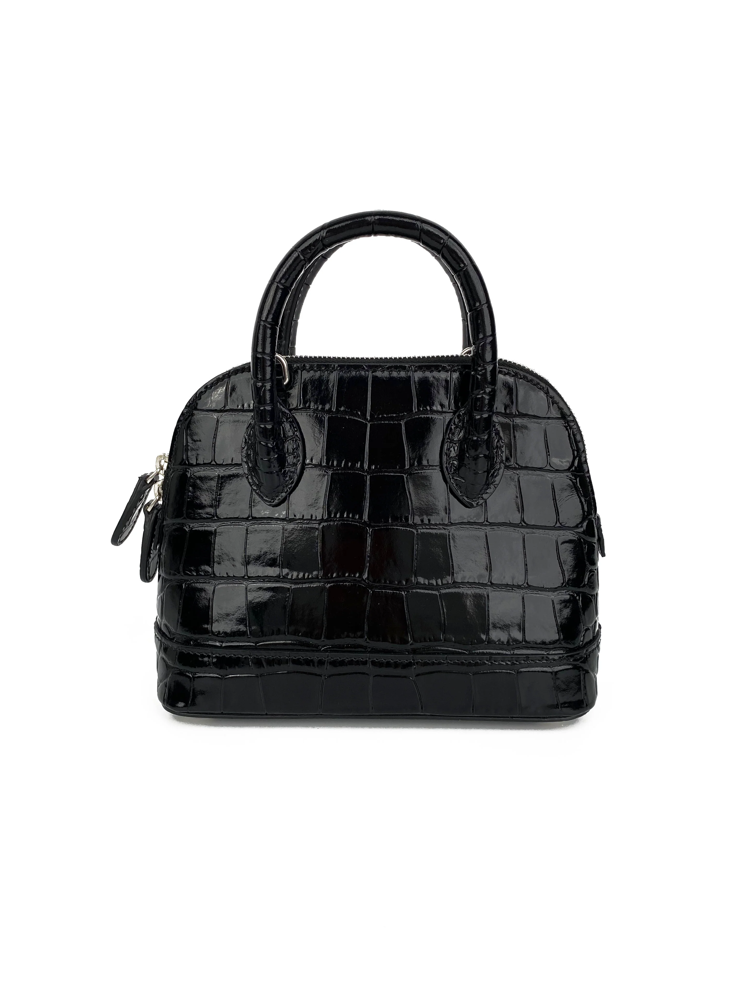Balenciaga Black  White Mini Ville Bag