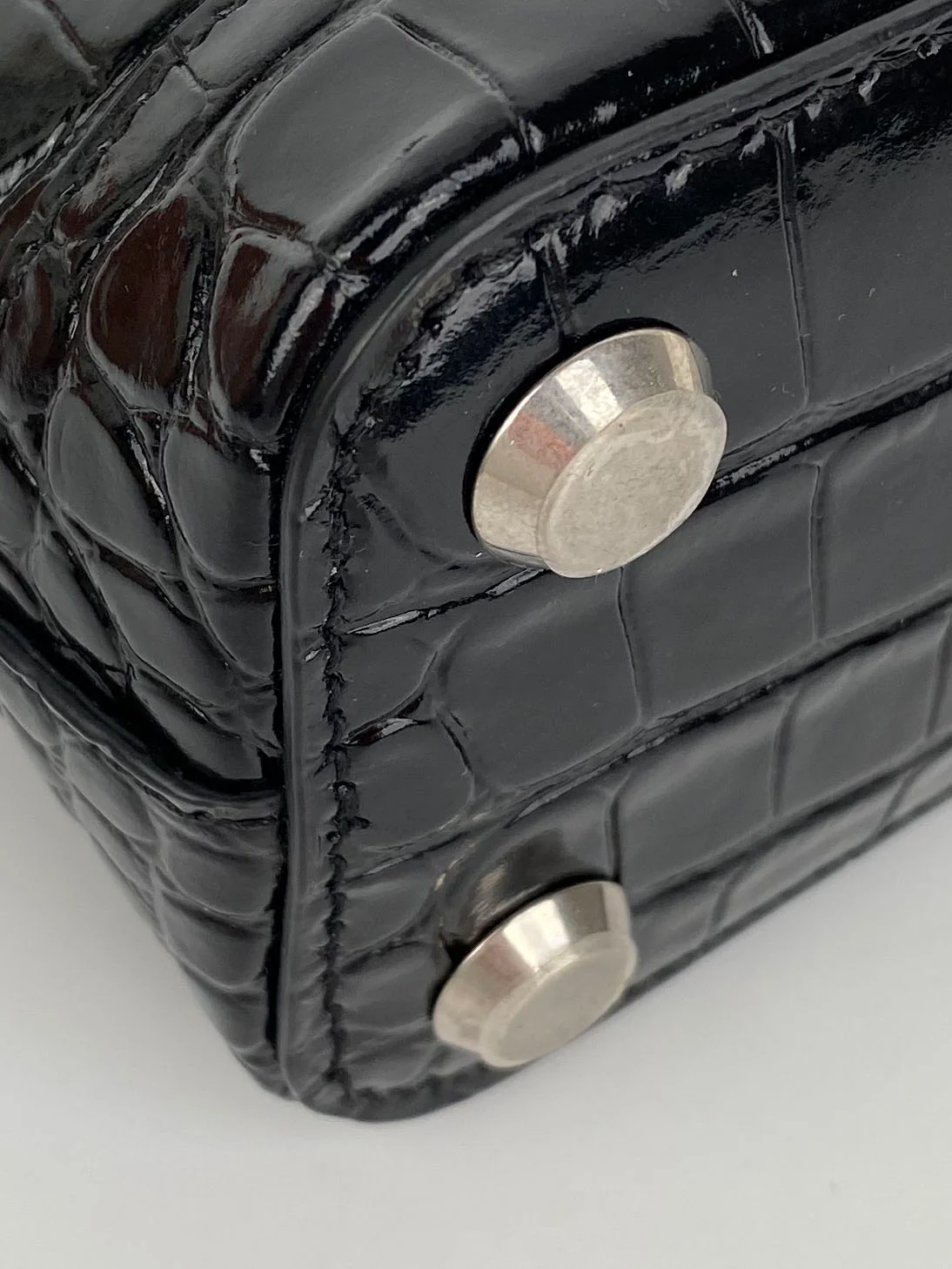 Balenciaga Black  White Mini Ville Bag