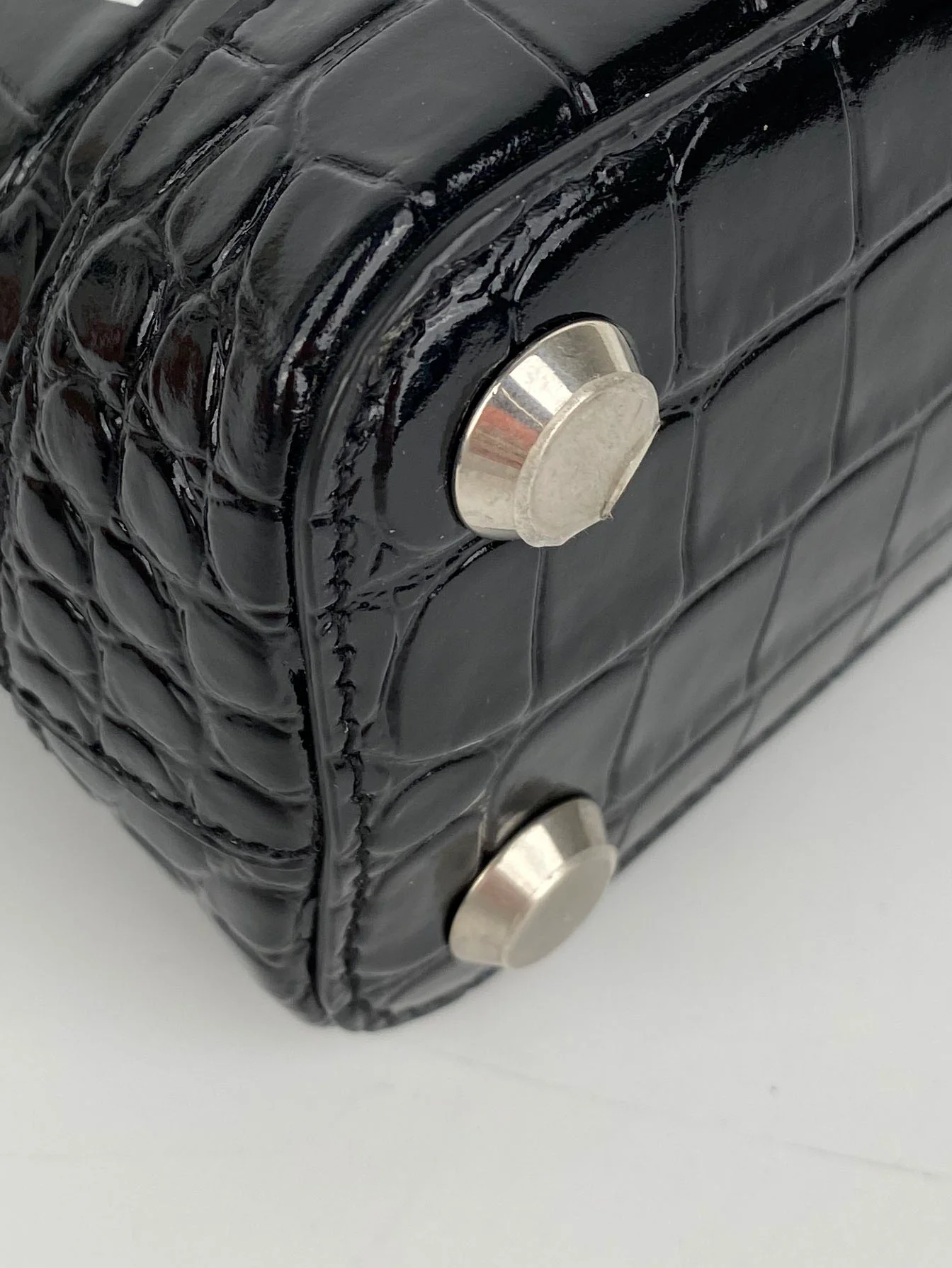 Balenciaga Black  White Mini Ville Bag