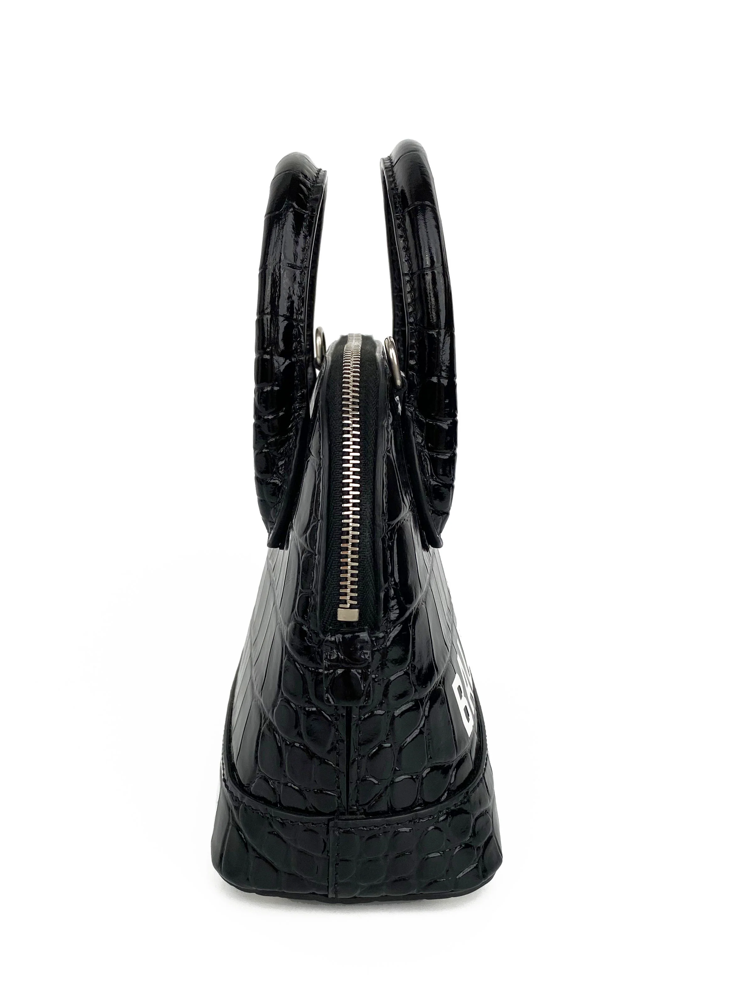 Balenciaga Black  White Mini Ville Bag