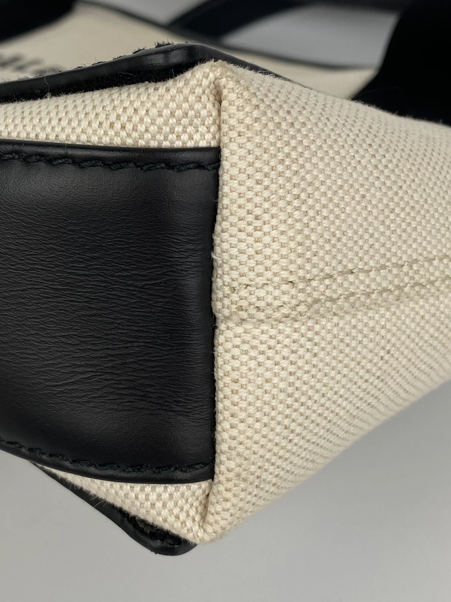 Balenciaga Black  White XS Cabas Bag