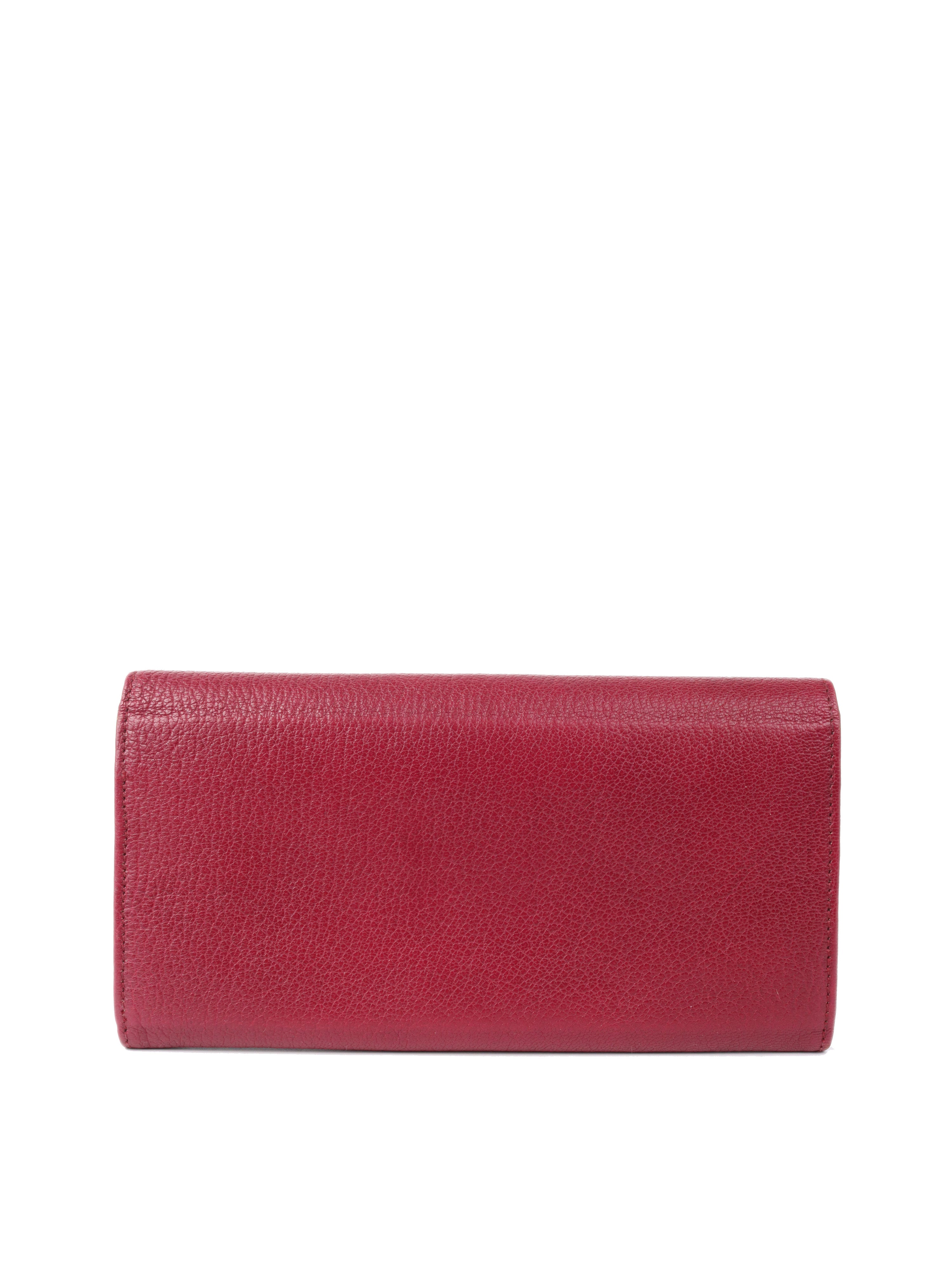 Balenciaga Bordeaux City Burgundy Long Wallet