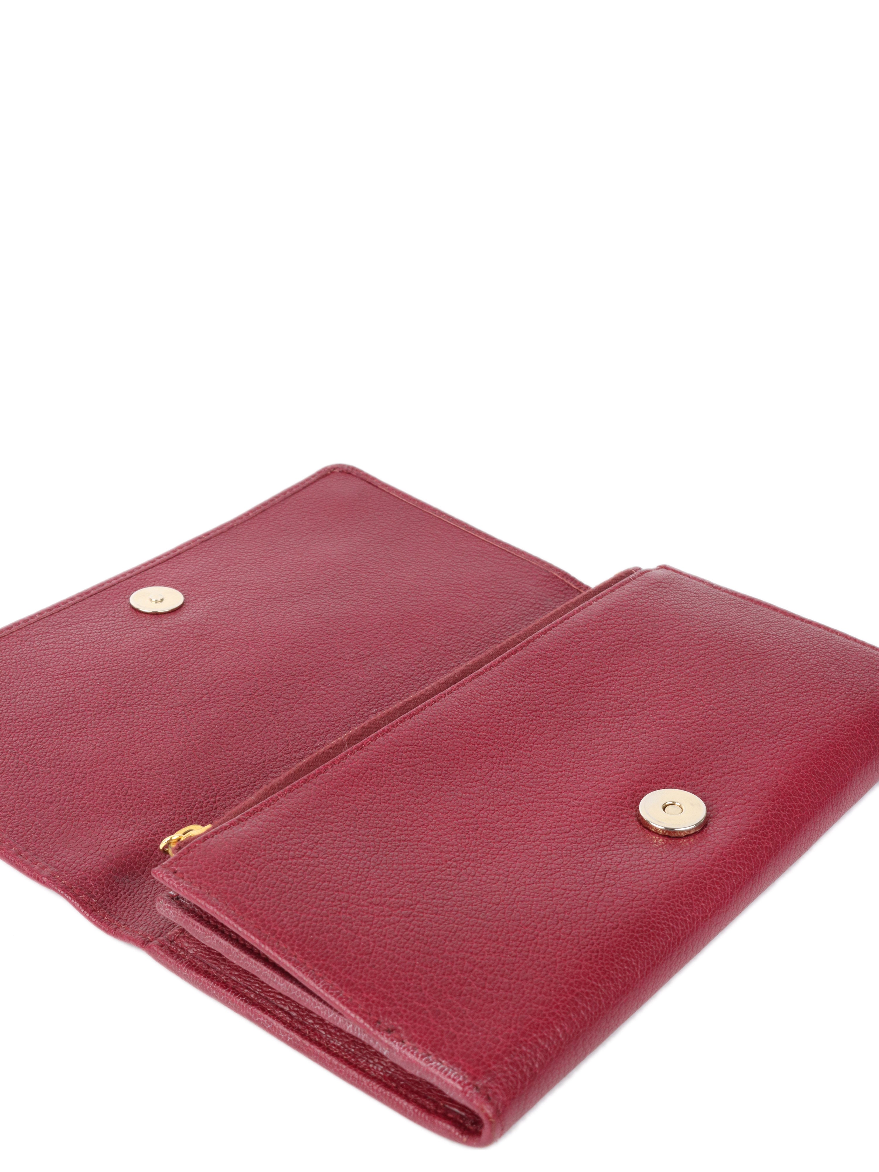 Balenciaga Bordeaux City Burgundy Long Wallet