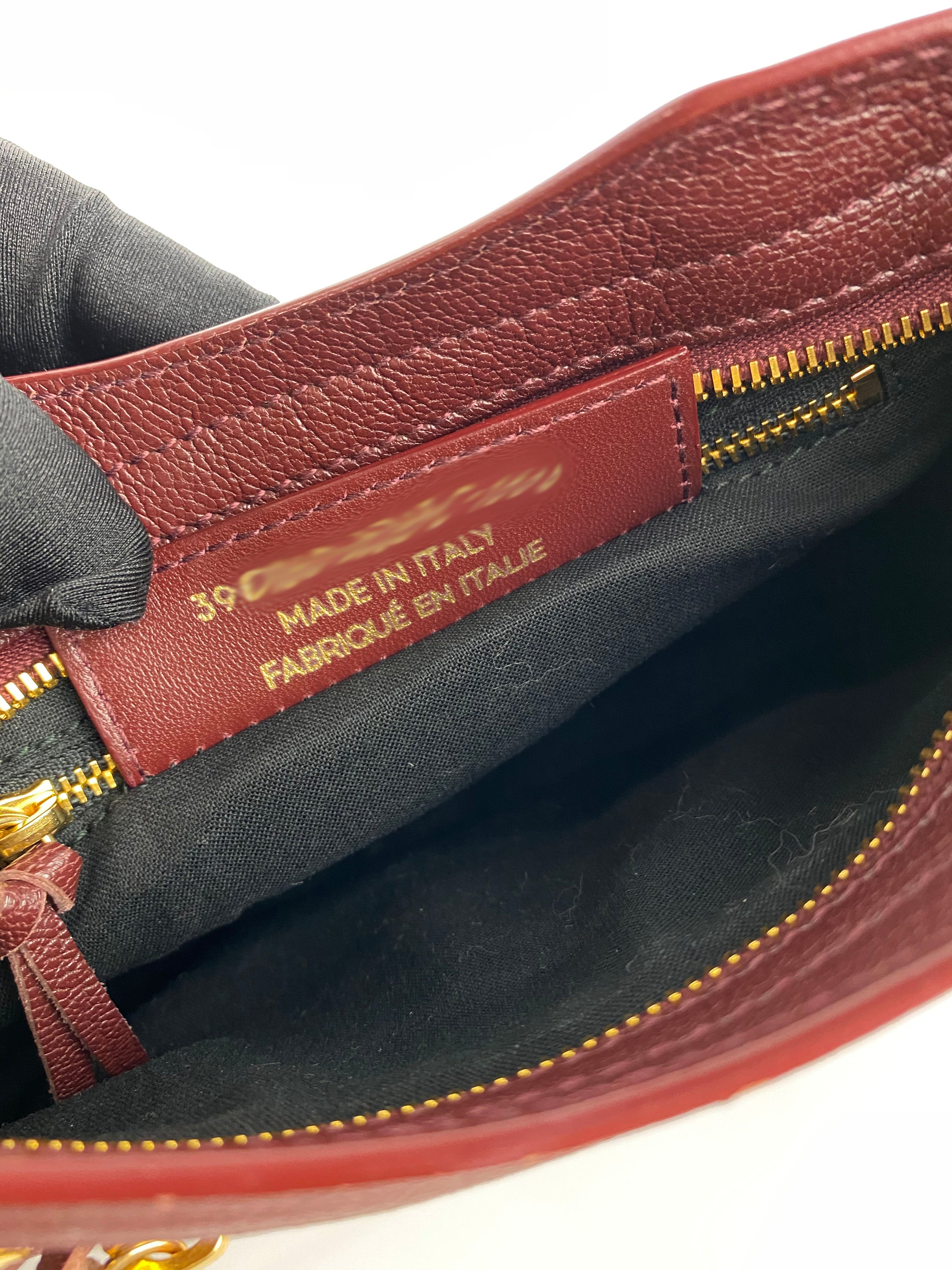 Balenciaga Burgundy Nano Classic City Bag