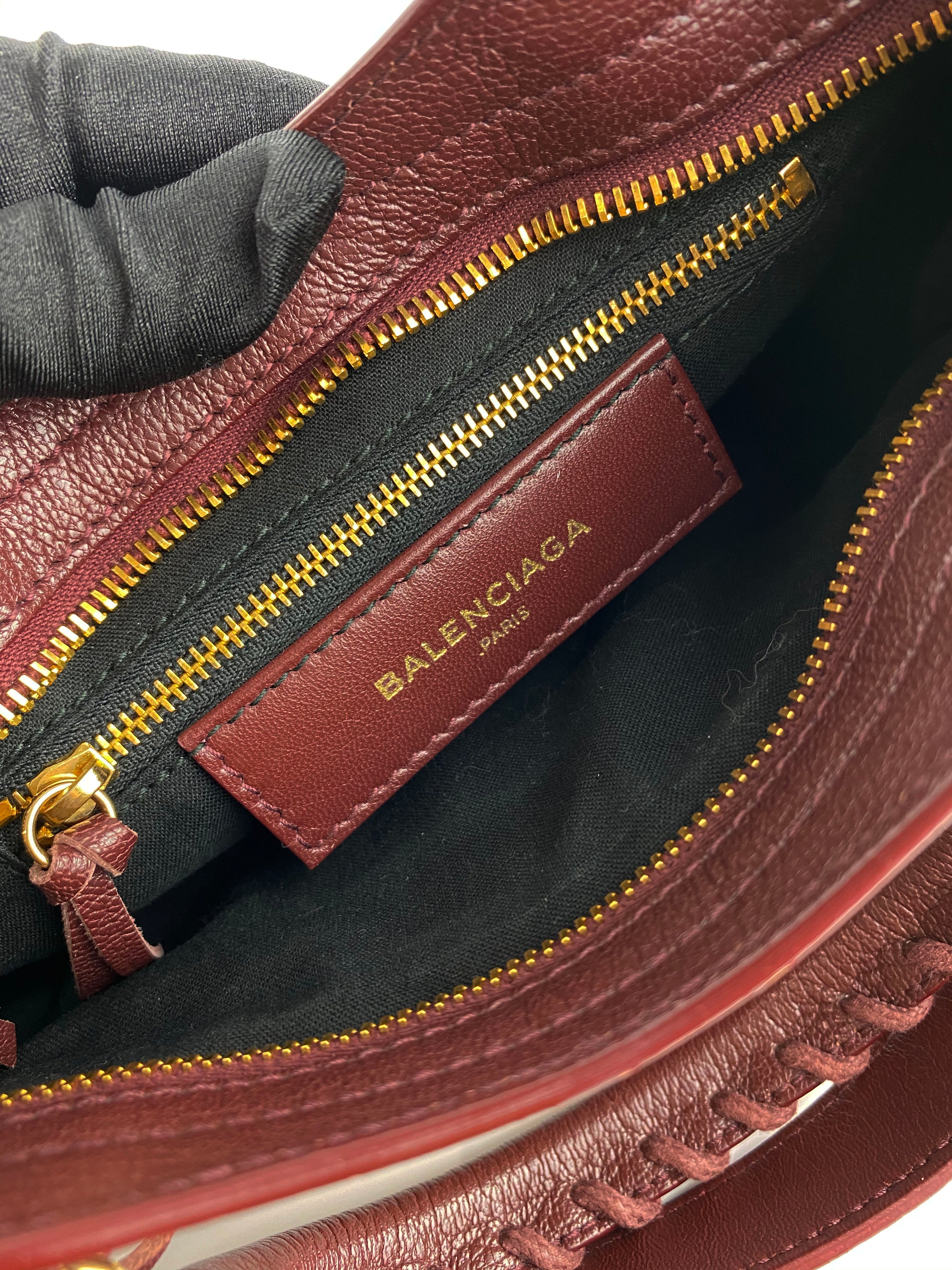 Balenciaga Burgundy Nano Classic City Bag