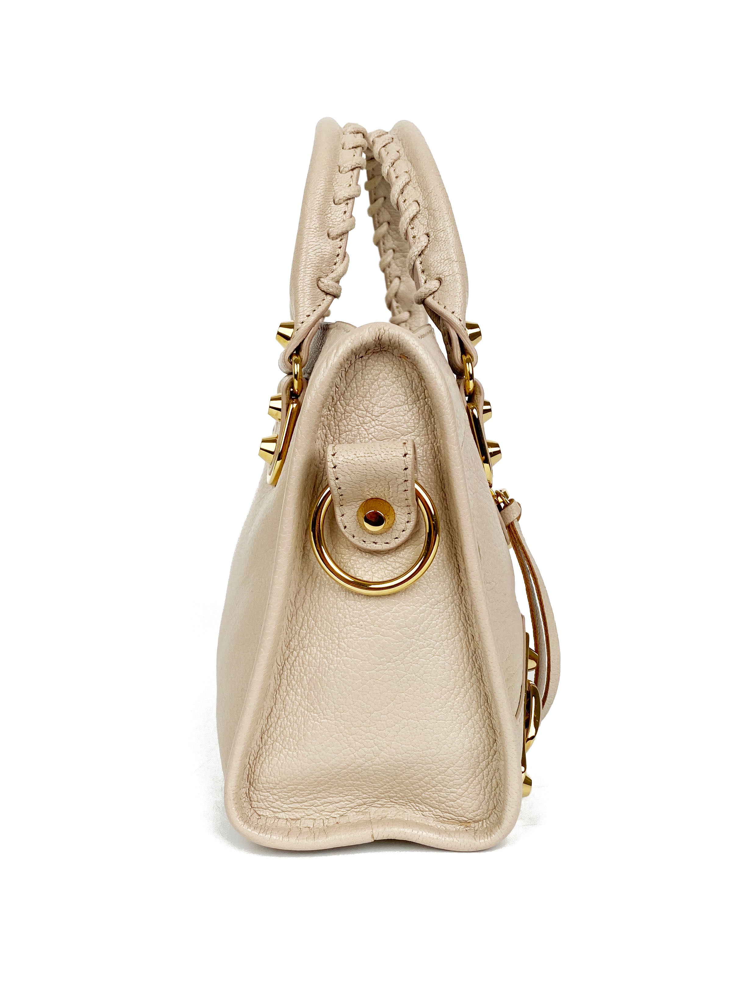 Balenciaga Cream Mini Classic City Bag