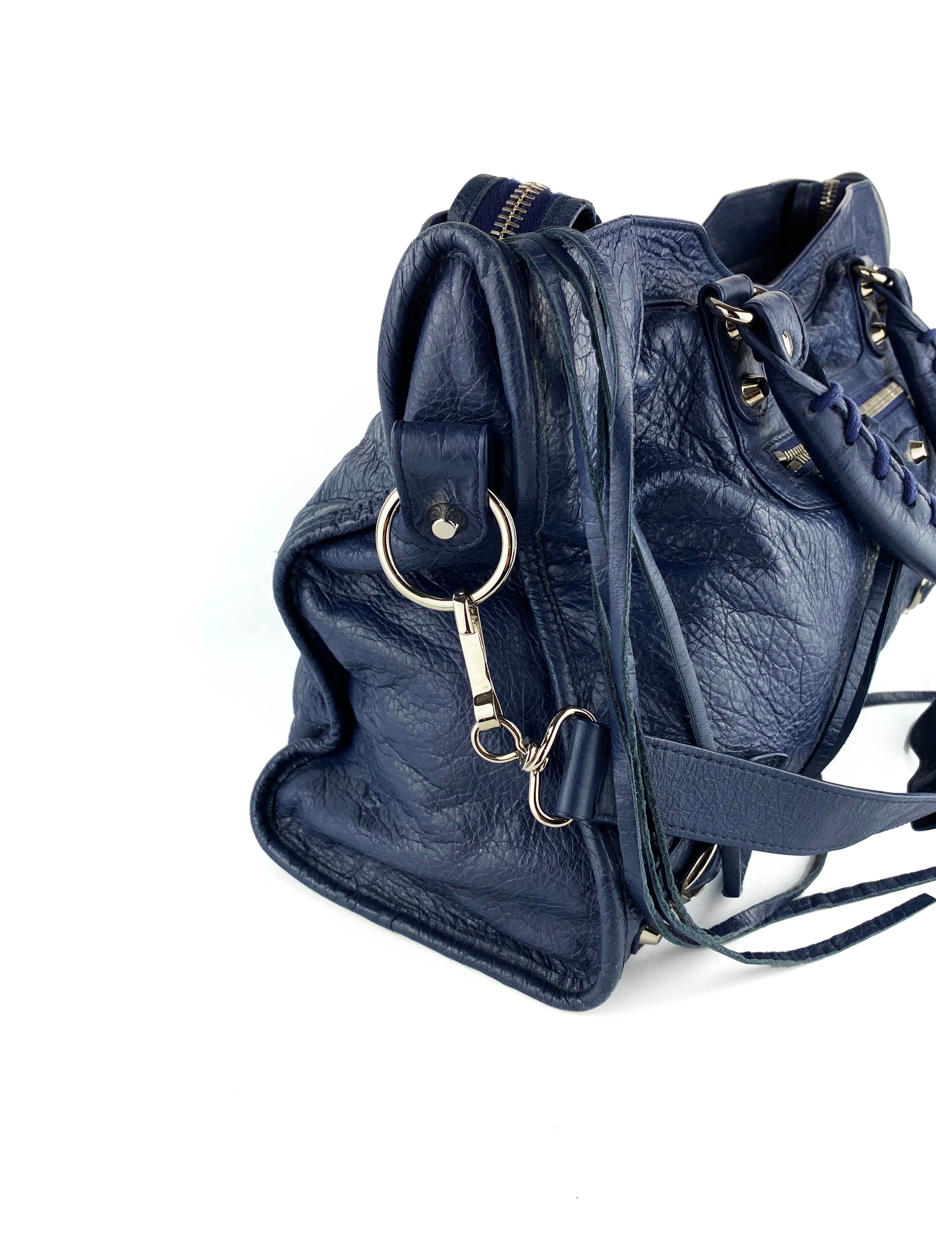 Balenciaga Navy City Bag