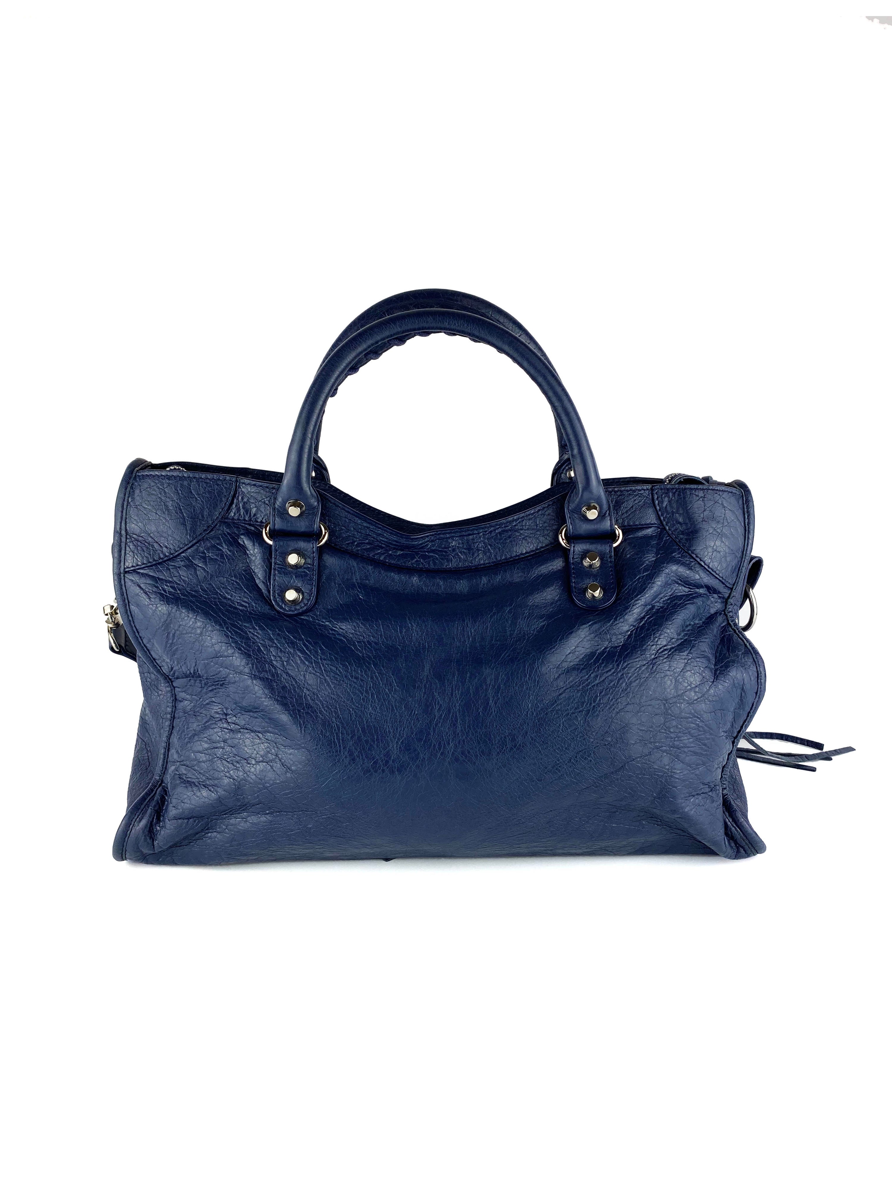 Balenciaga Navy City Bag