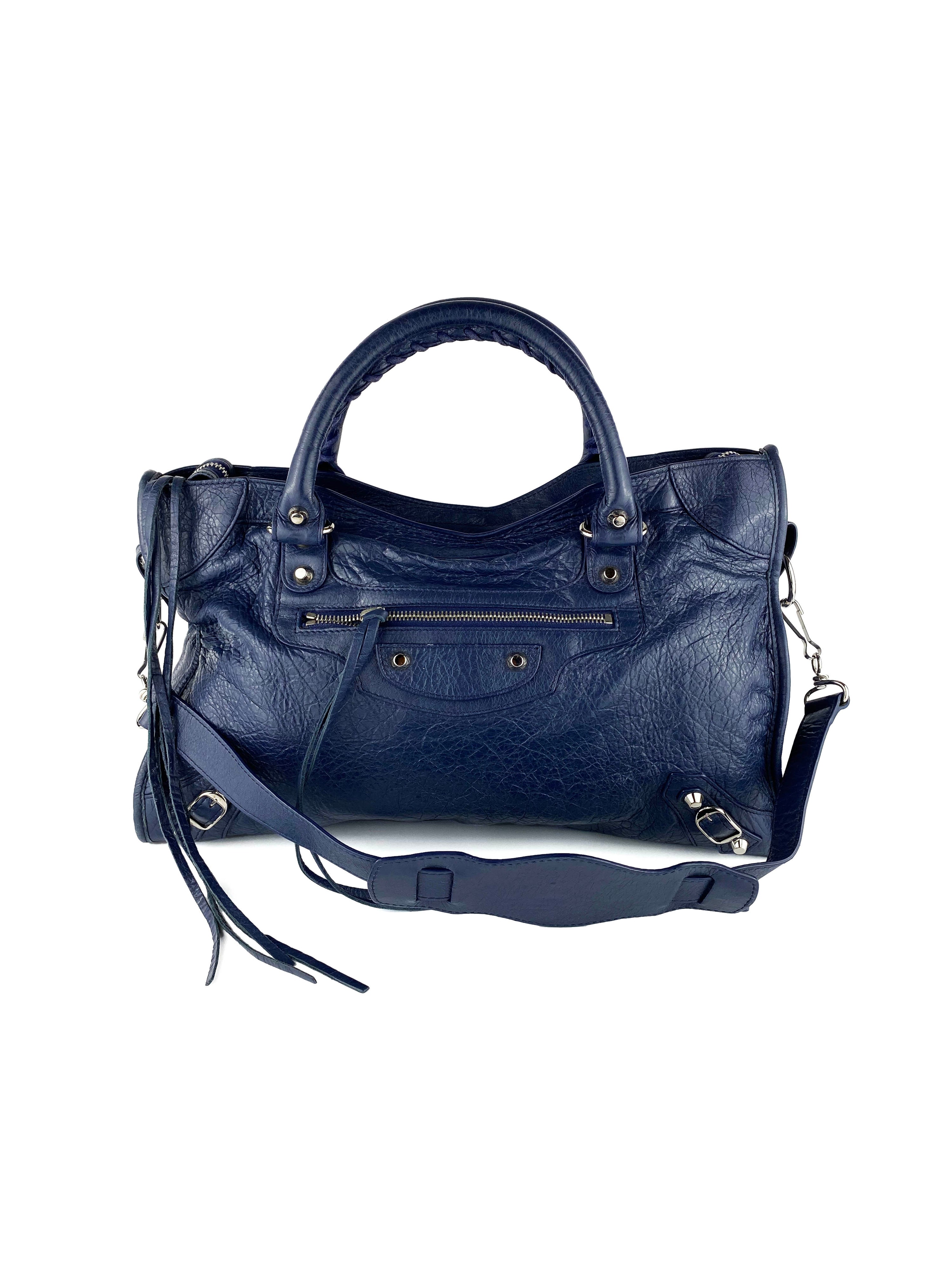 Balenciaga Navy City Bag