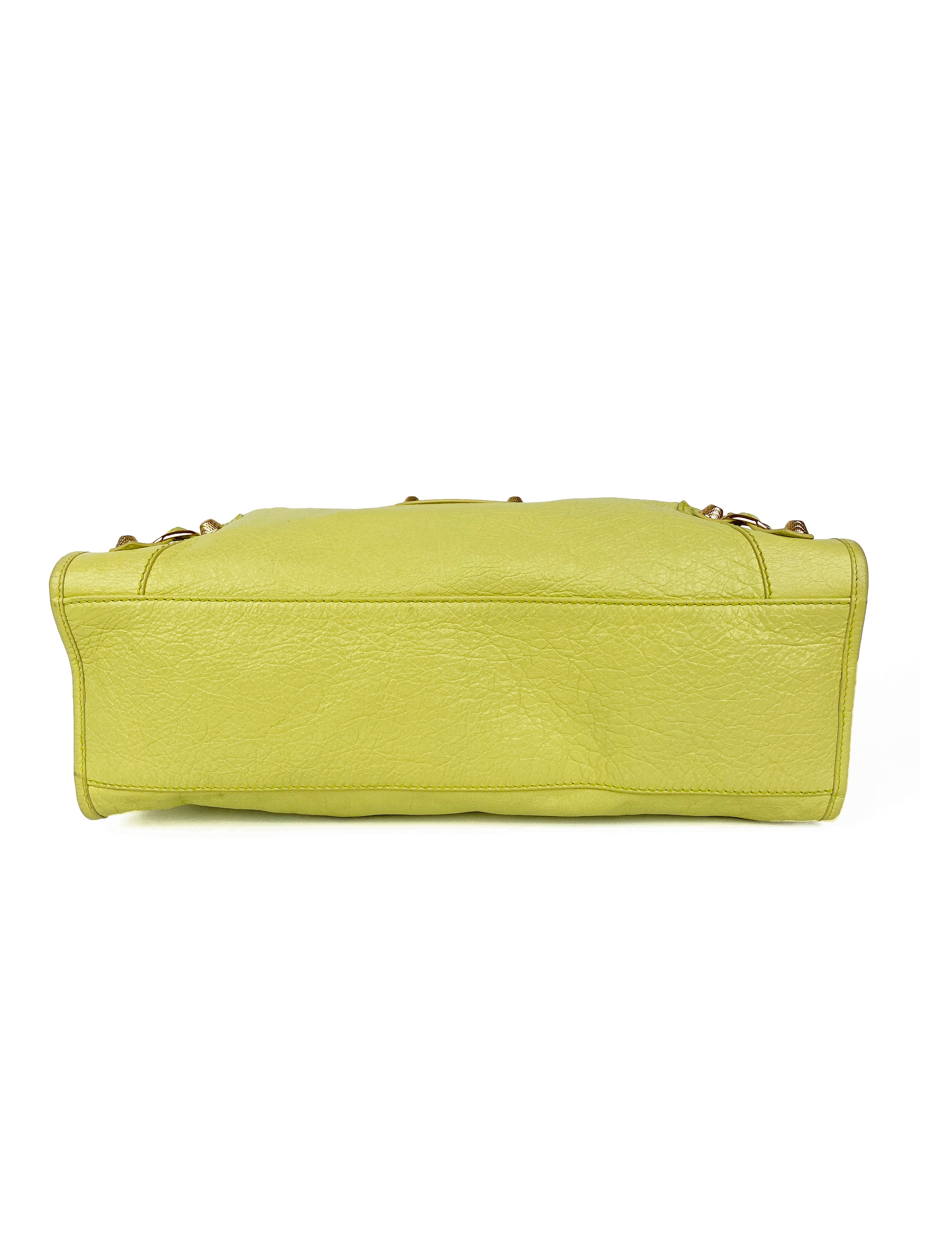 Balenciaga Pistachio Yellow Medium City Bag