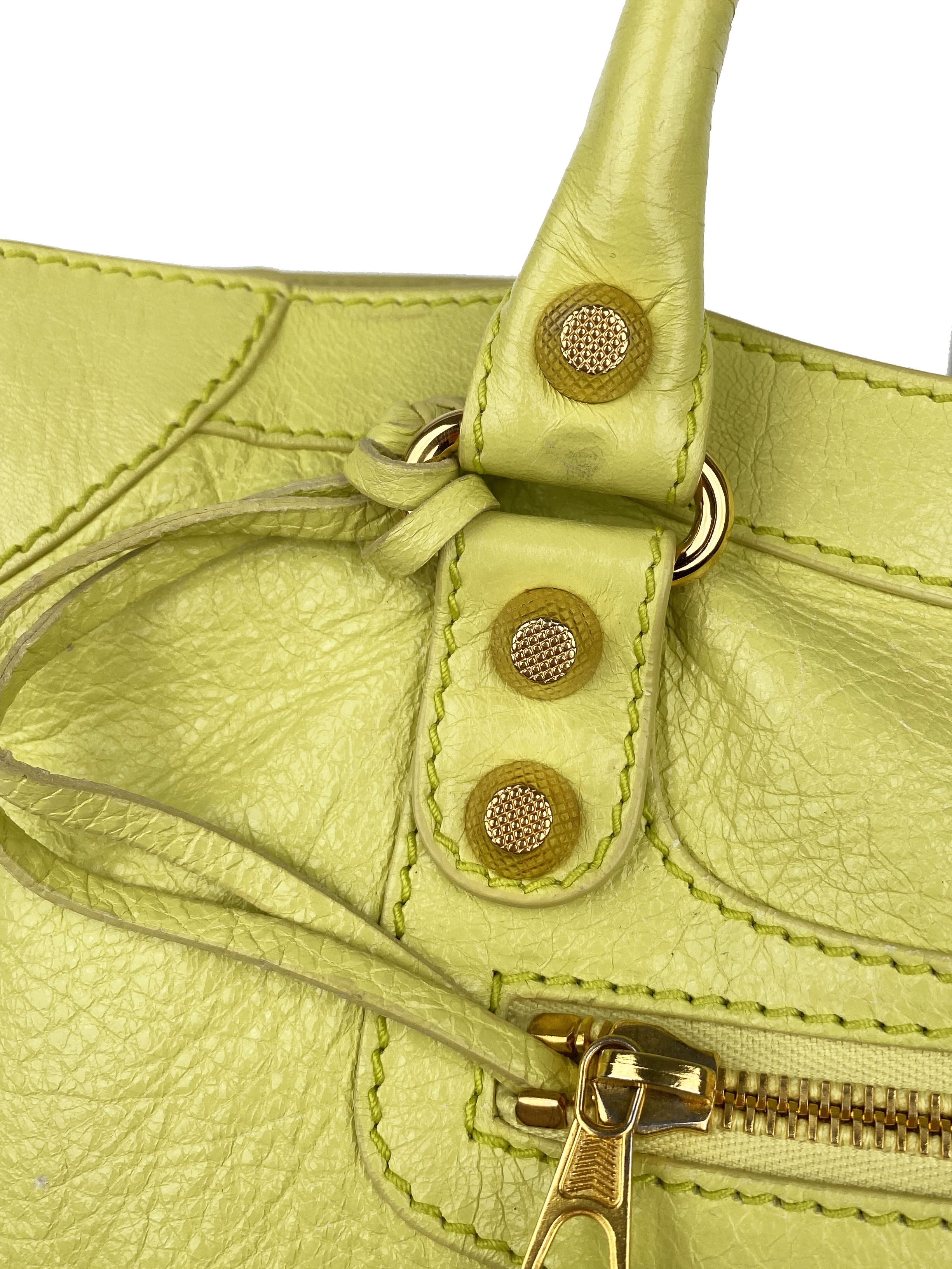 Balenciaga Pistachio Yellow Medium City Bag