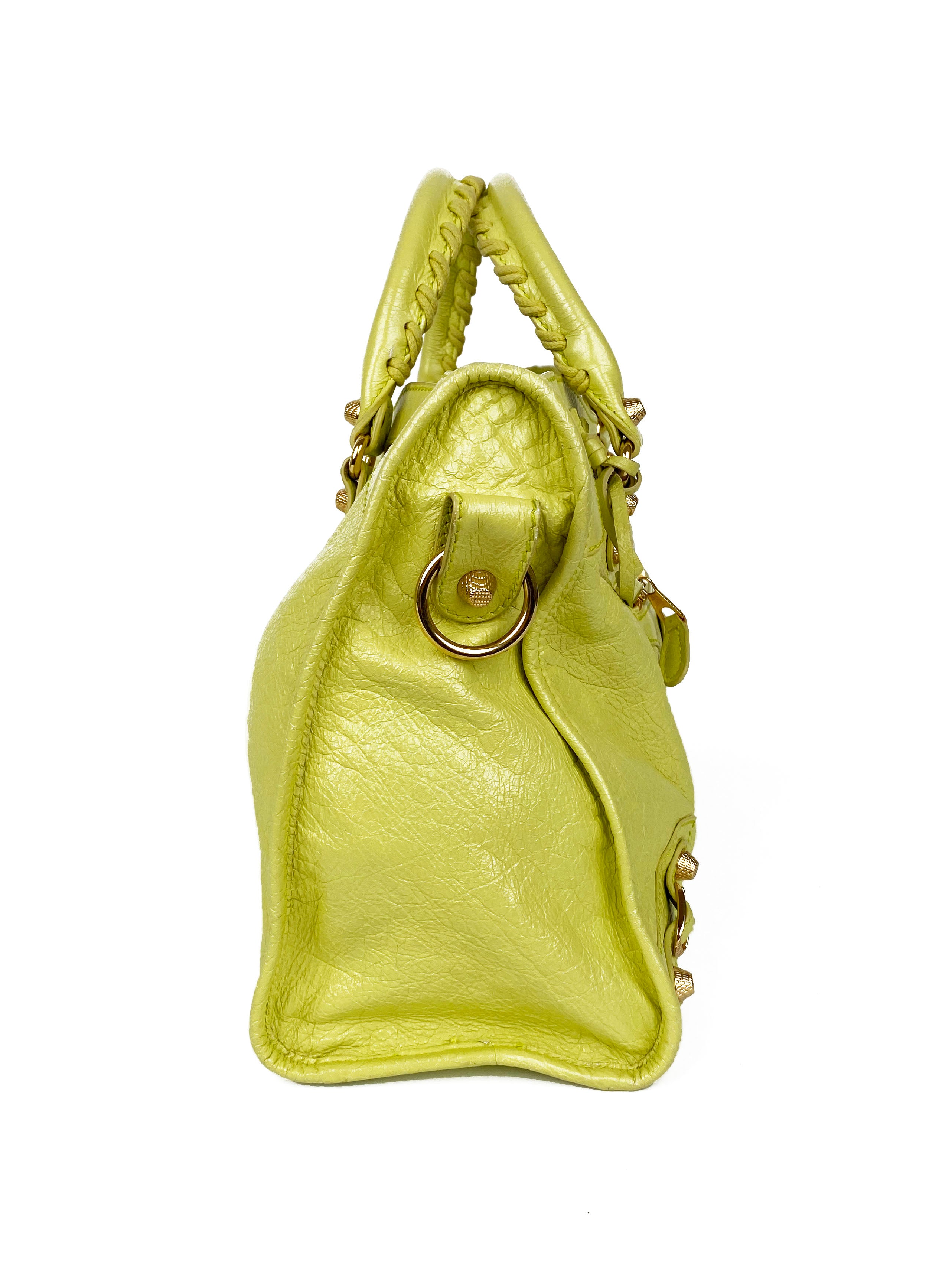 Balenciaga Pistachio Yellow Medium City Bag