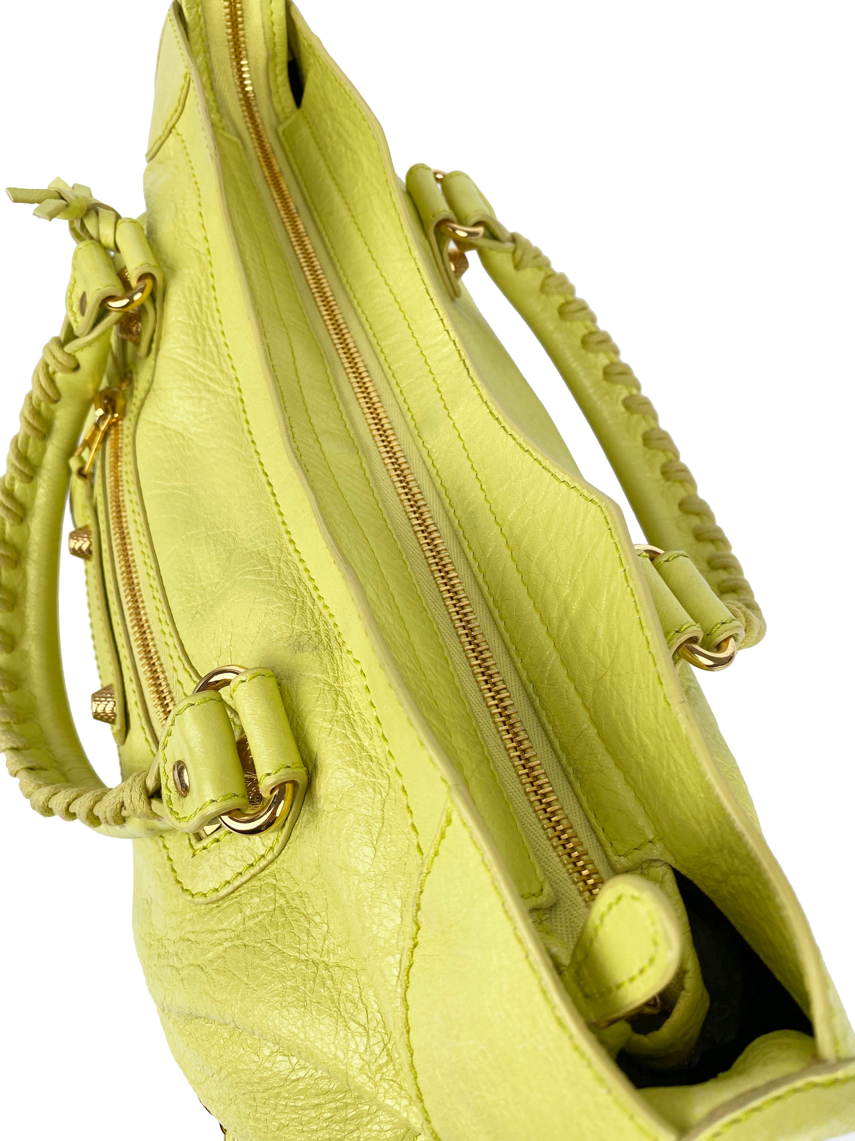 Balenciaga Pistachio Yellow Medium City Bag