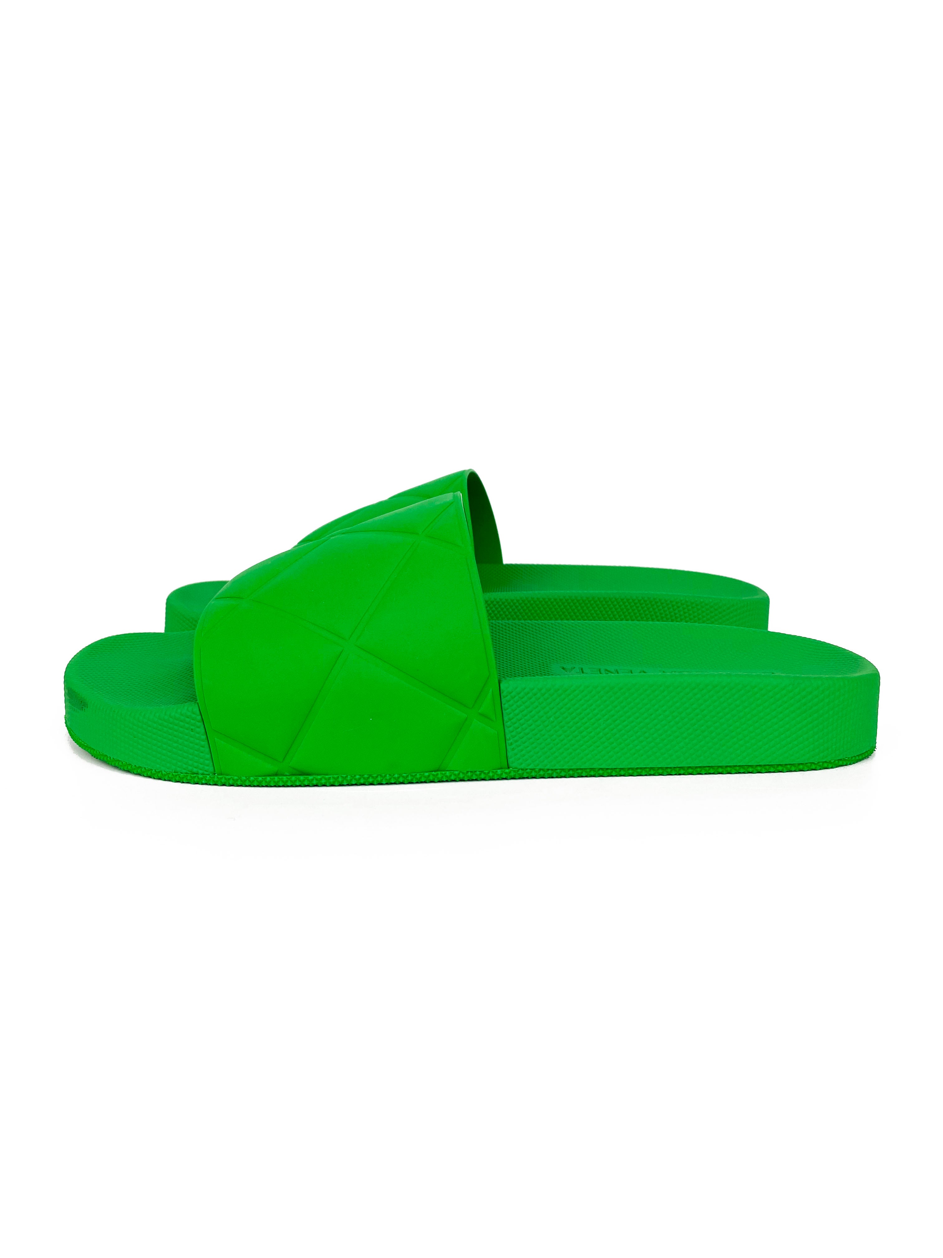Bottega Veneta Green Sliders 40